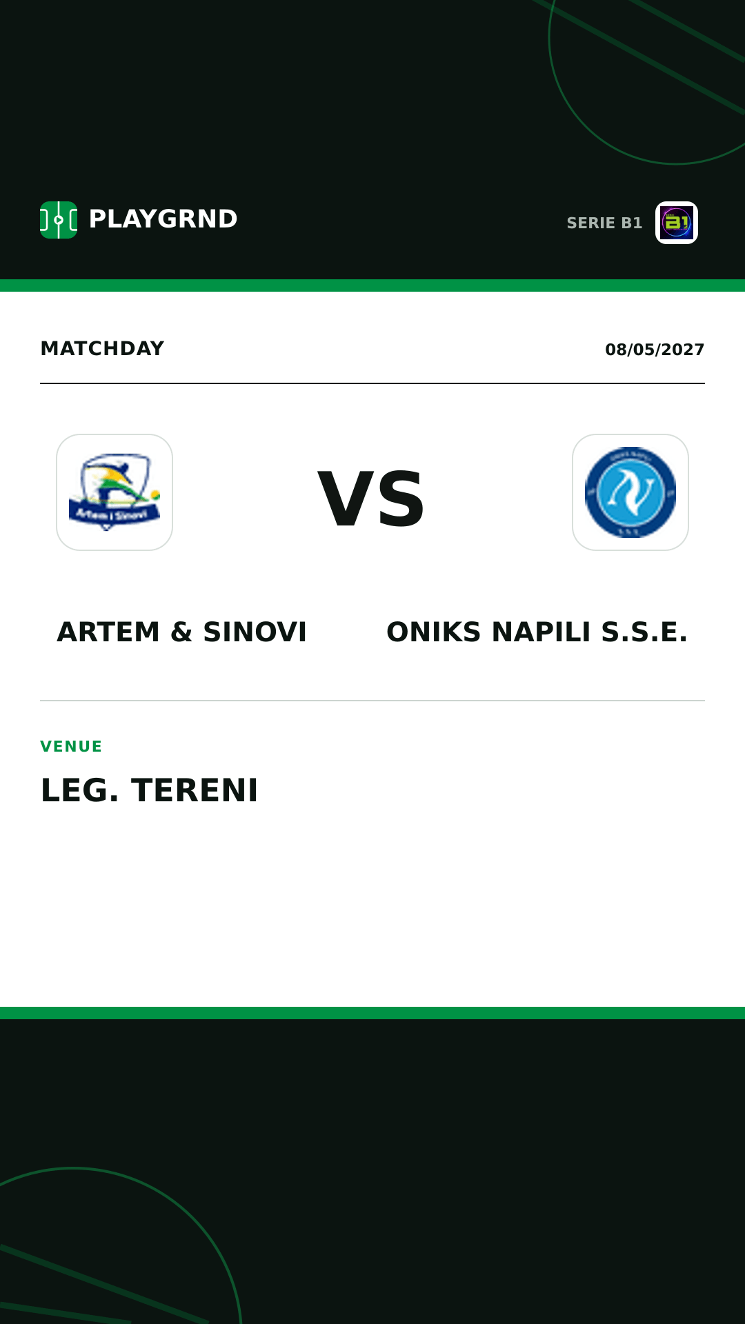 Instagram artwork: Artem & Sinovi vs Oniks Napili S.S.E.