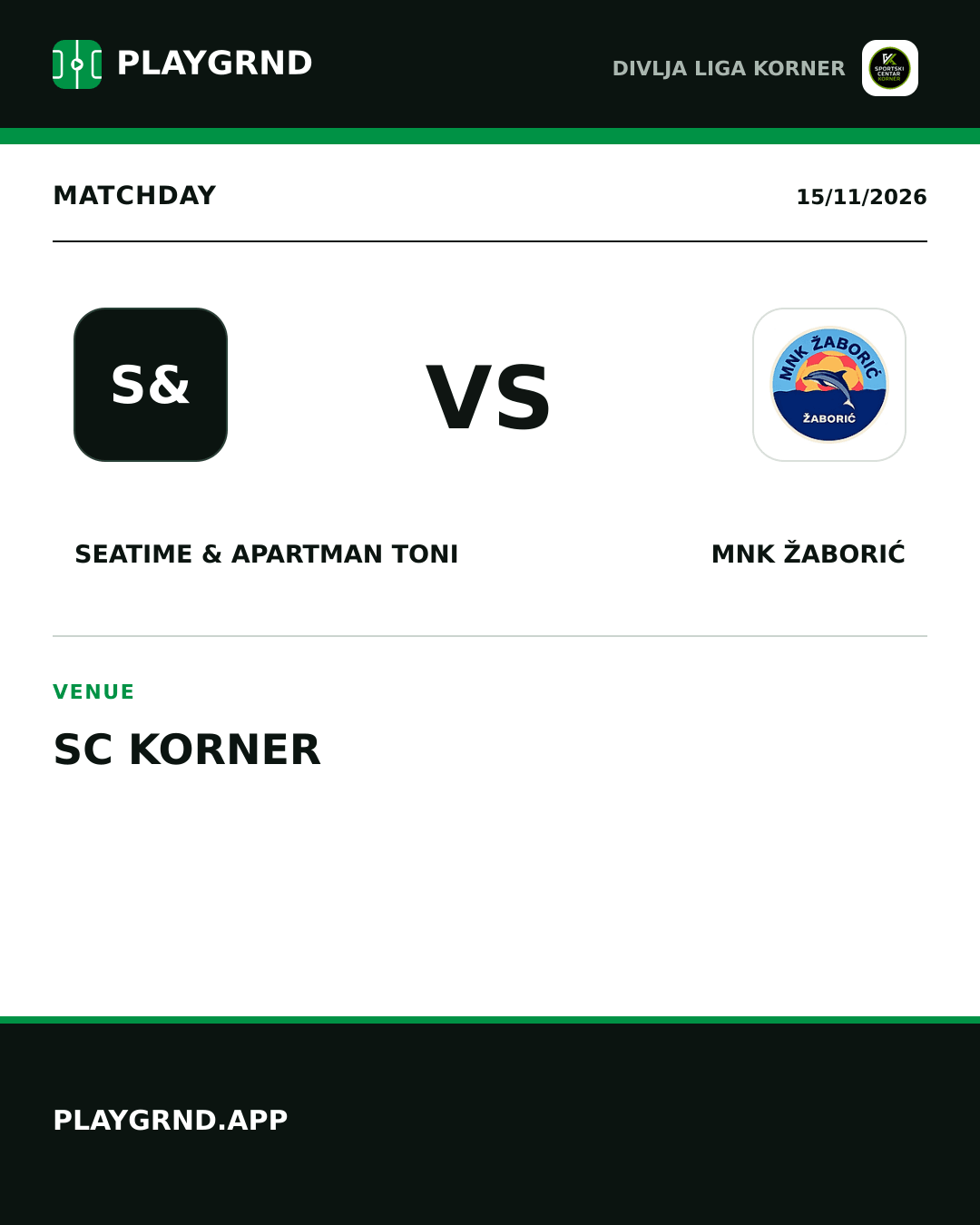 Instagram artwork: Seatime & Apartman Toni vs MNK Žaborić
