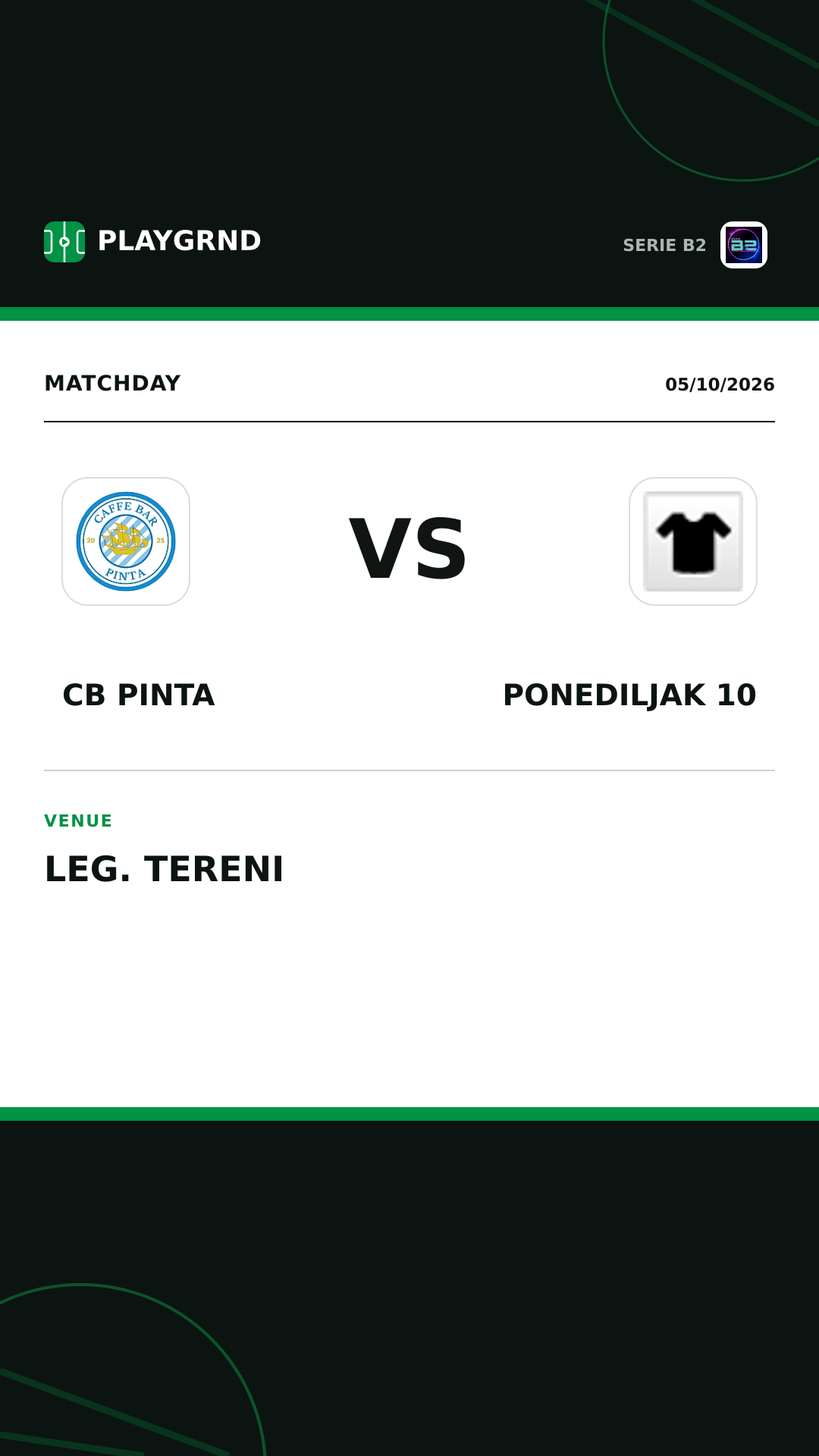 Instagram artwork: CB Pinta vs Ponediljak 10