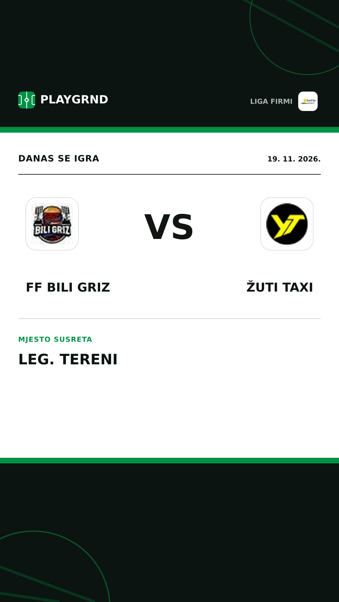 Instagram slika: FF Bili Griz vs Žuti Taxi