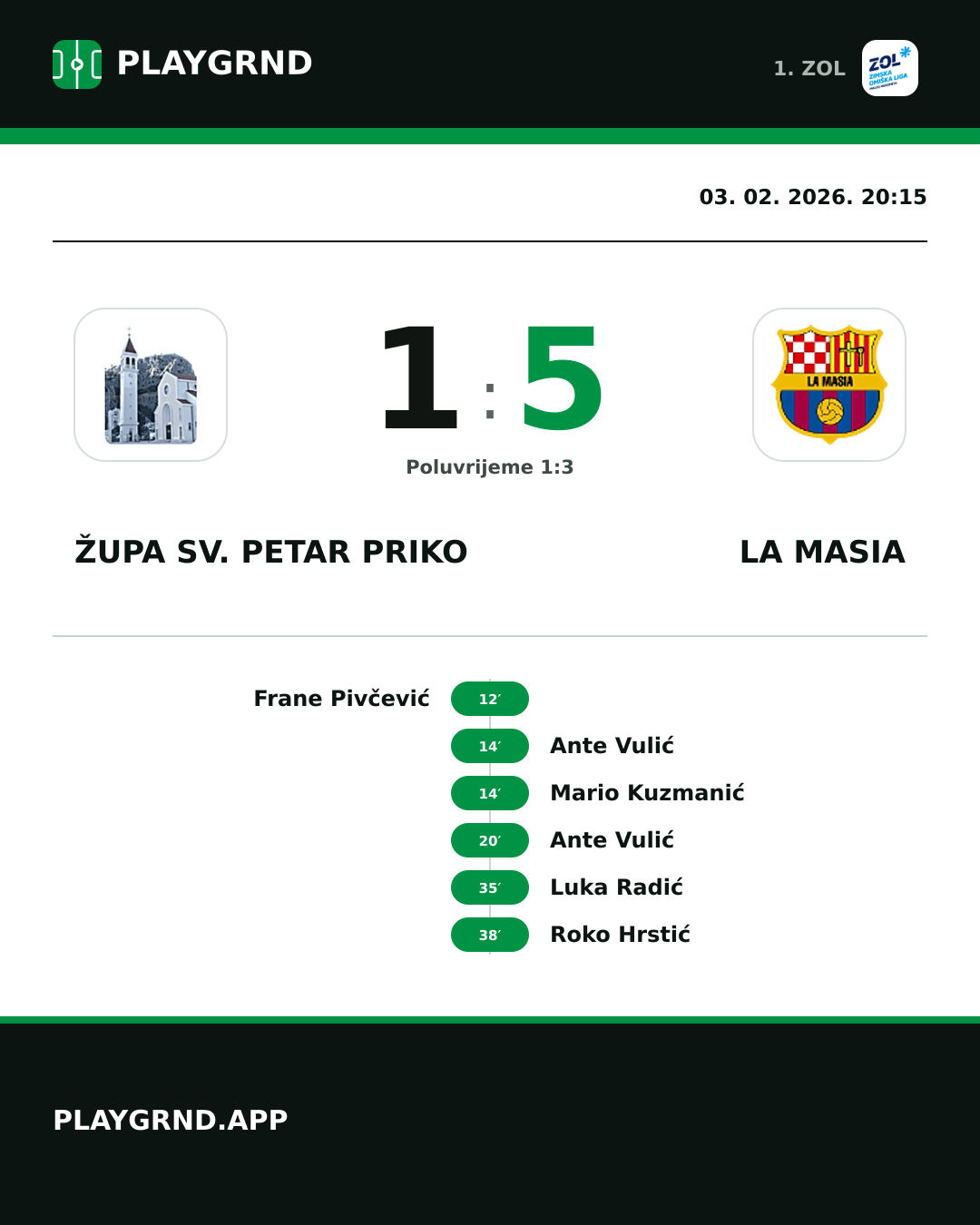 Instagram slika: Župa Sv. Petar Priko 1:5 La Masia