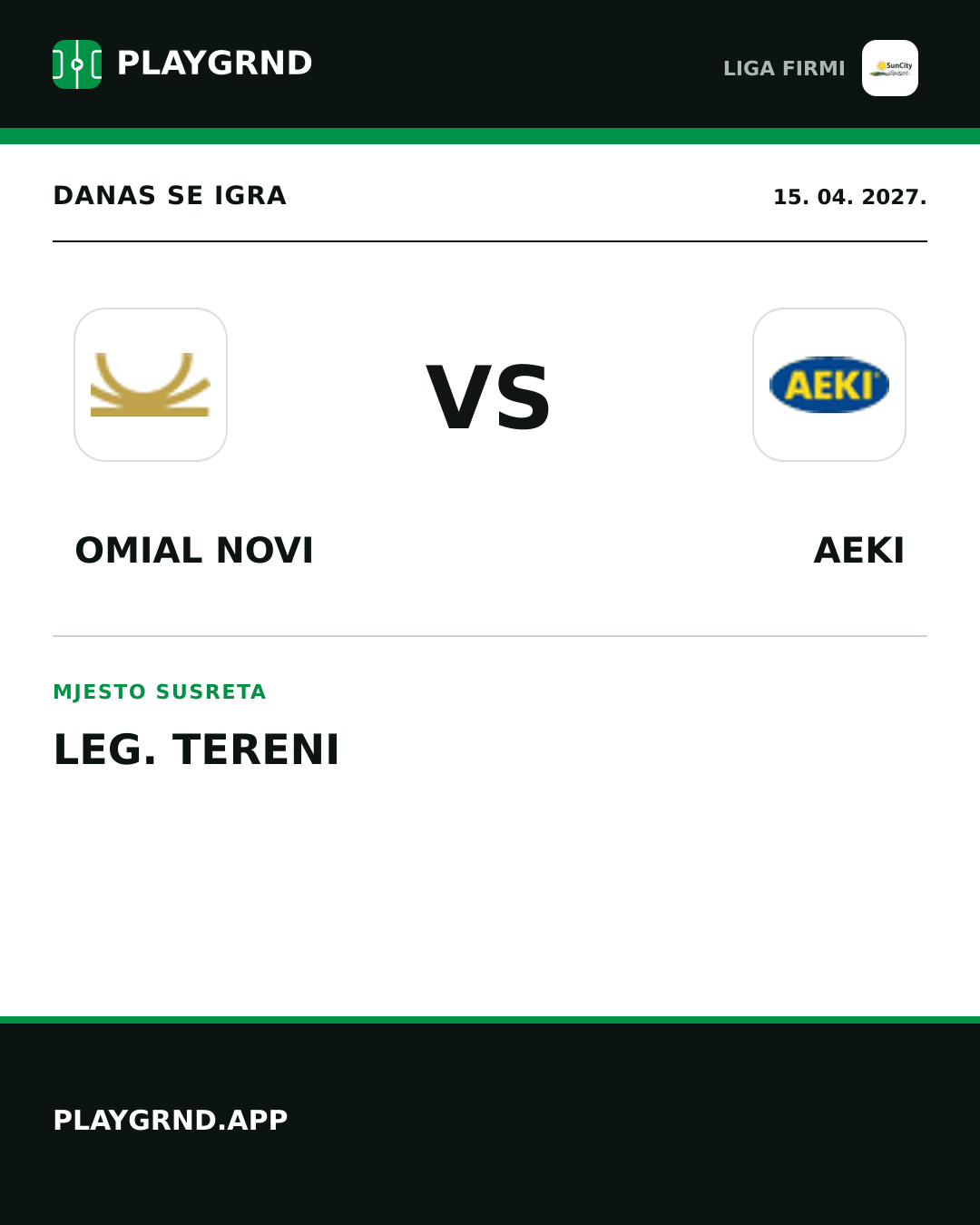 Instagram slika: Omial Novi vs AEKI