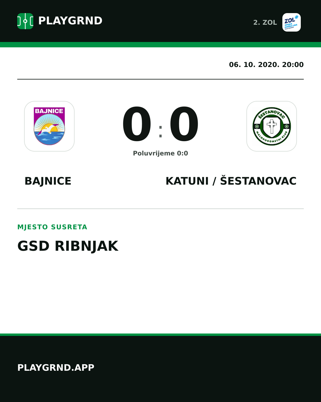 Instagram slika: Bajnice 0:0 Katuni / Šestanovac