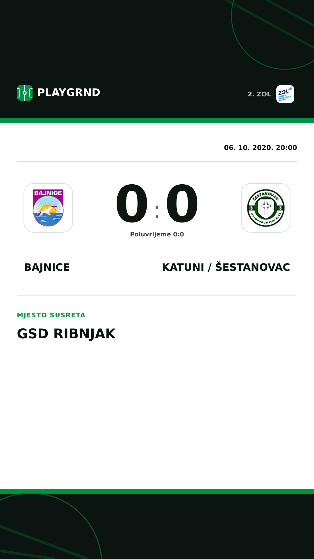 Instagram slika: Bajnice 0:0 Katuni / Šestanovac