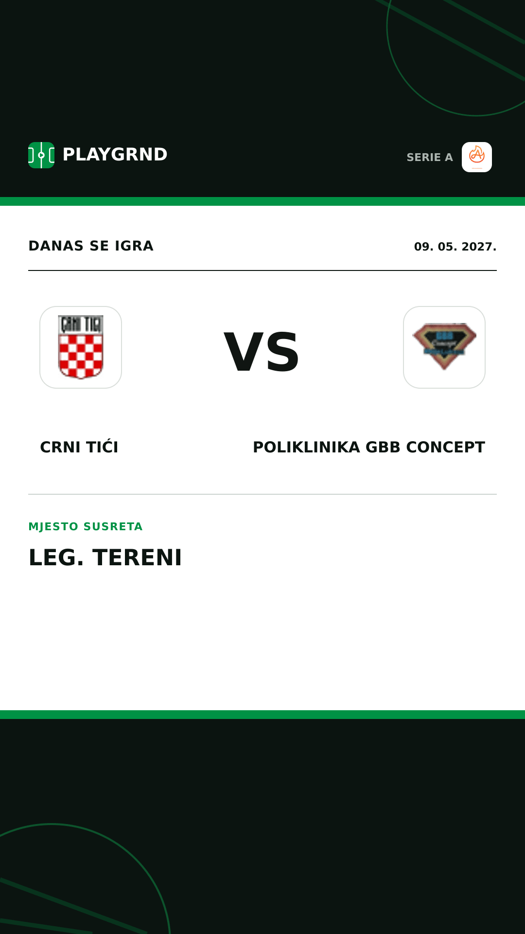 Instagram slika: Crni Tići vs Poliklinika Gbb Concept