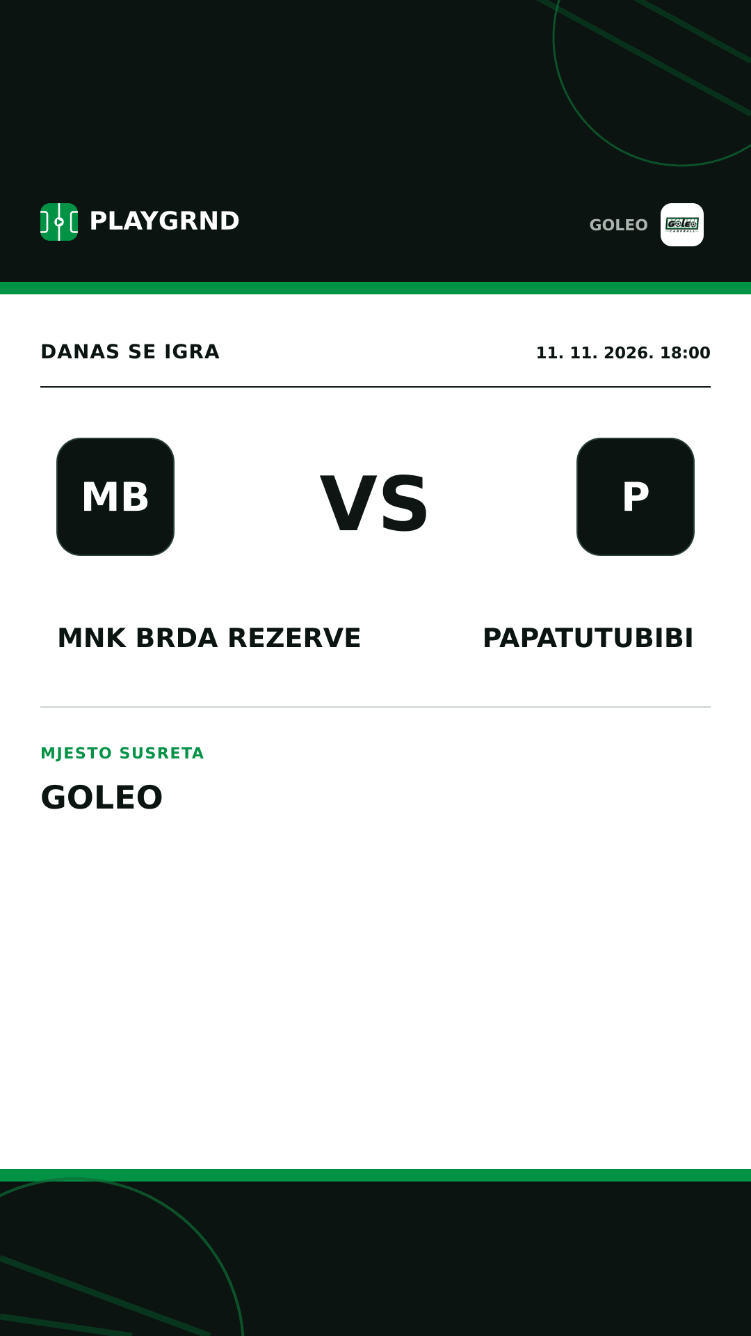 Instagram slika: MNK Brda Rezerve vs Papatutubibi