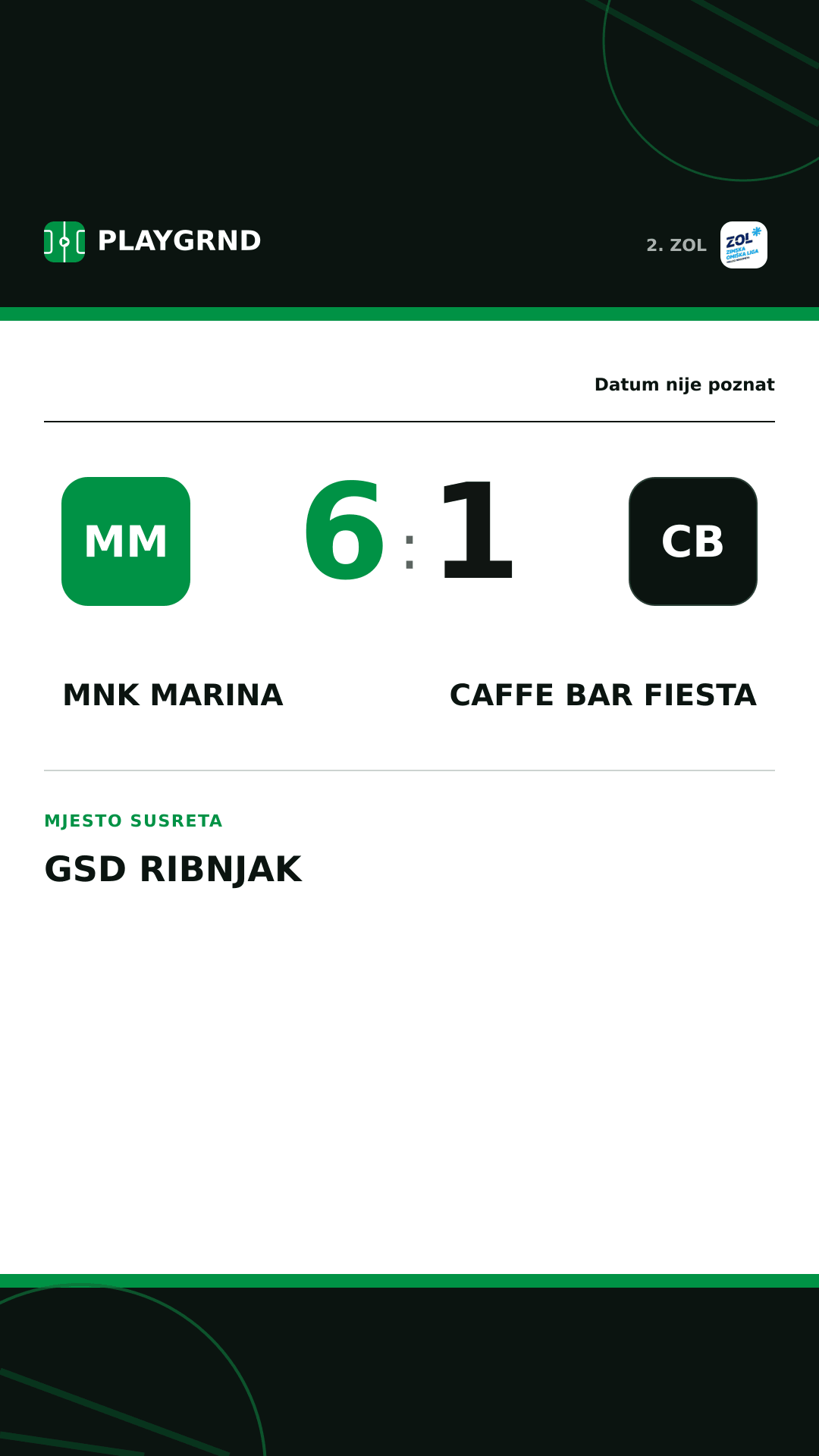 Instagram slika: MNK Marina 6:1 Caffe bar Fiesta