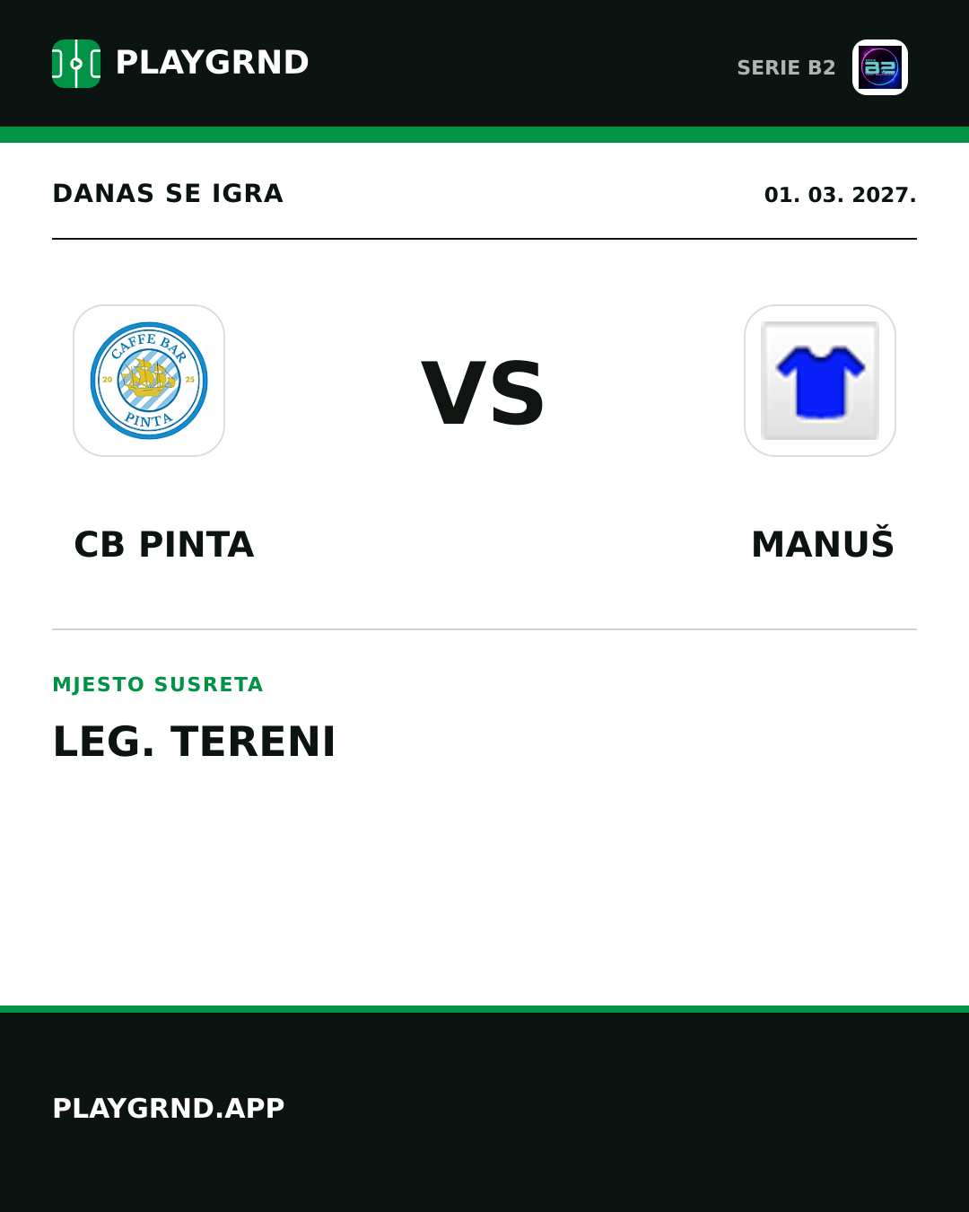 Instagram slika: CB Pinta vs Manuš