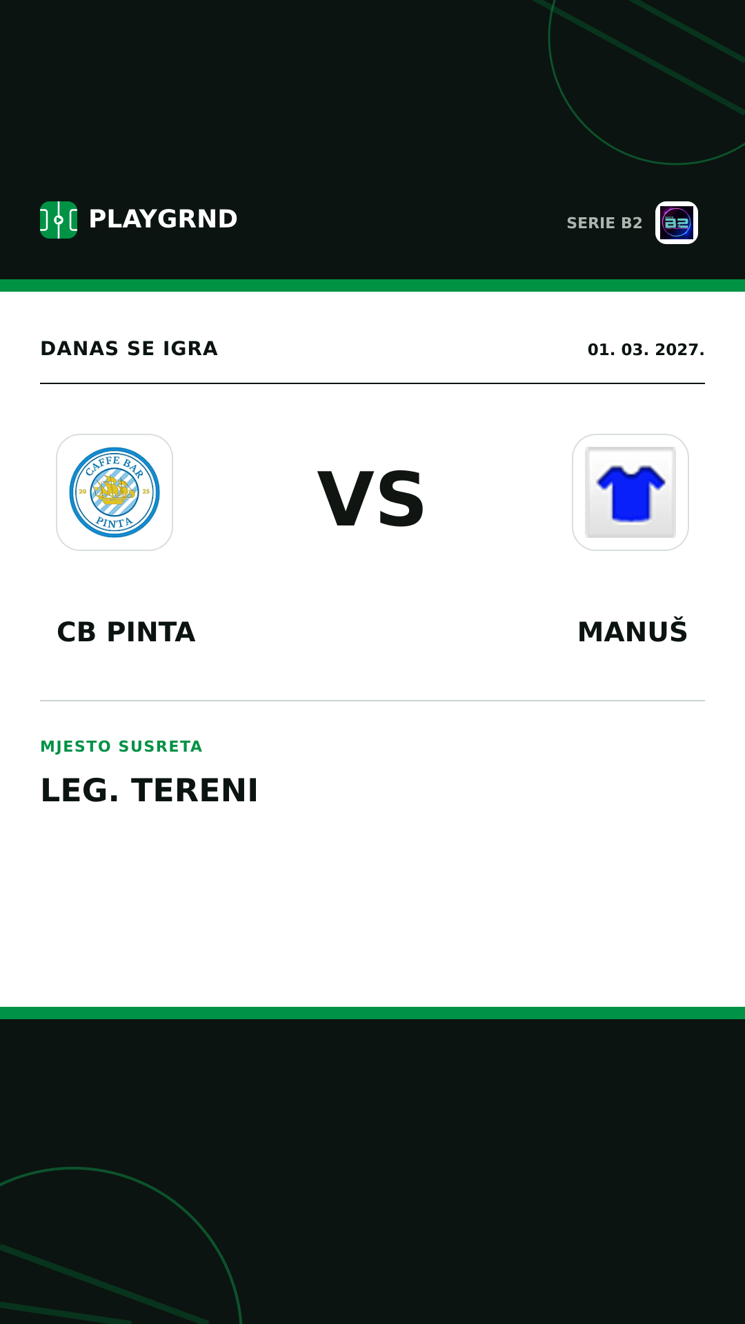 Instagram slika: CB Pinta vs Manuš