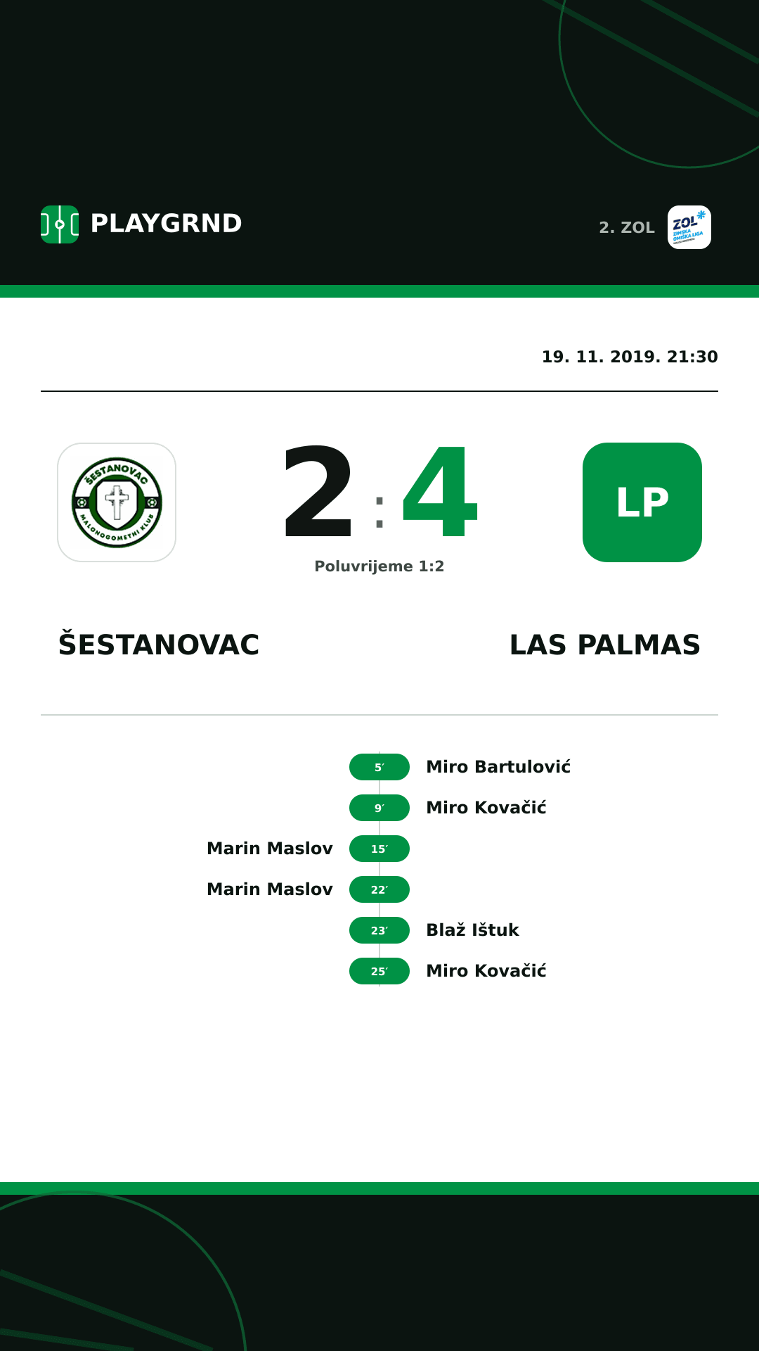 Instagram slika: Šestanovac 2:4 Las Palmas
