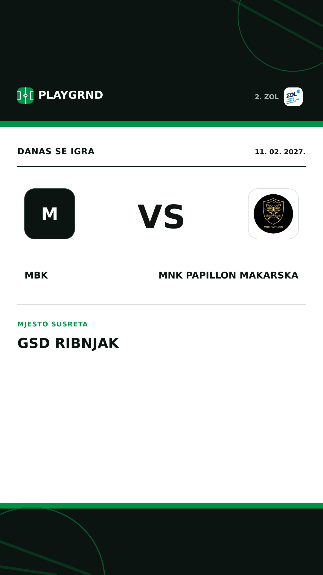 Instagram slika: MBK vs MNK Papillon Makarska