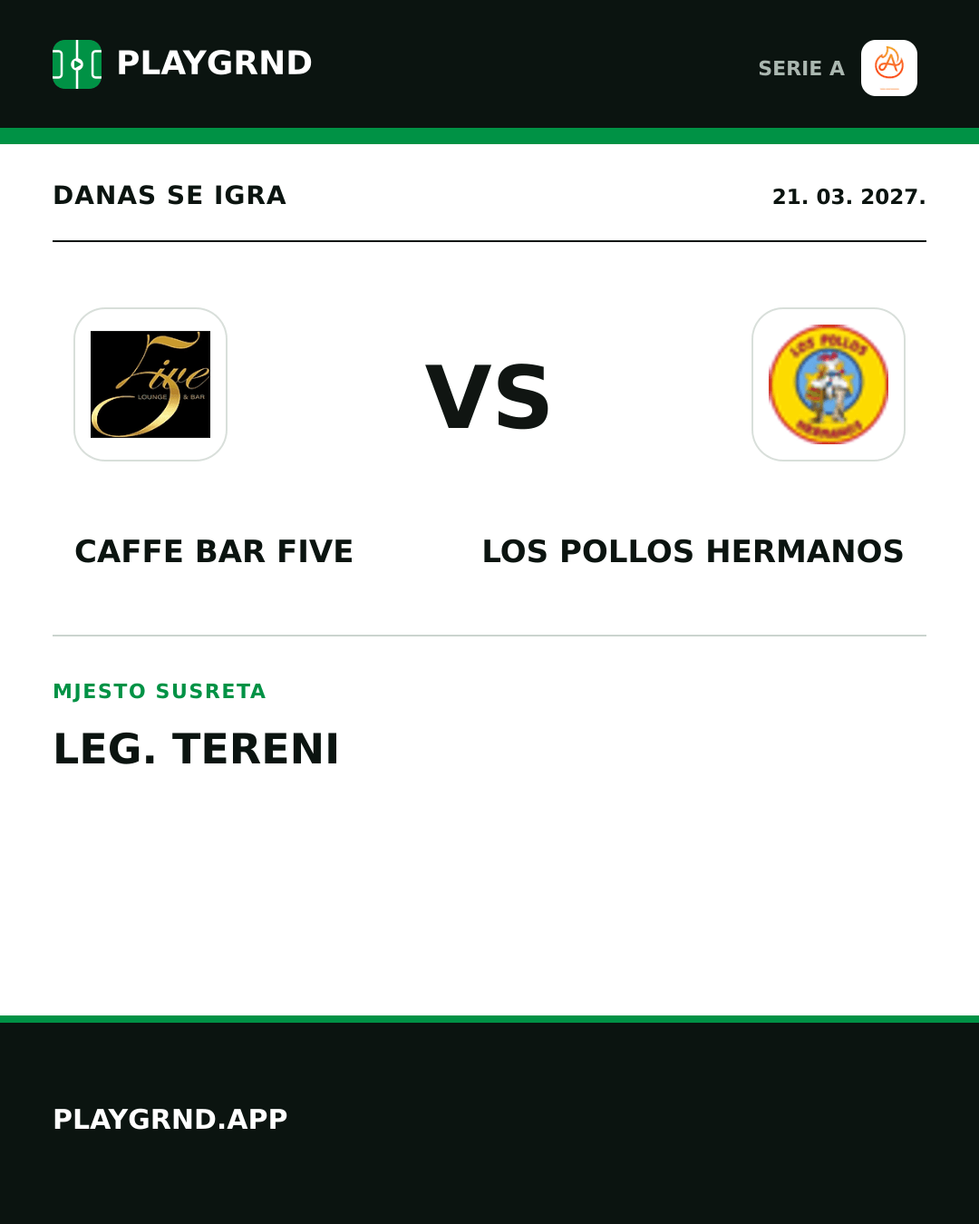 Instagram slika: Caffe Bar Five vs Los Pollos Hermanos