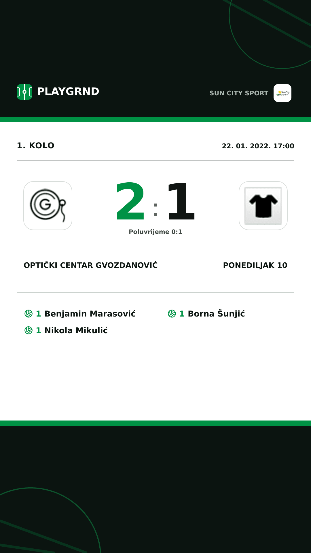 Instagram slika: Optički Centar Gvozdanović 2:1 Ponediljak 10
