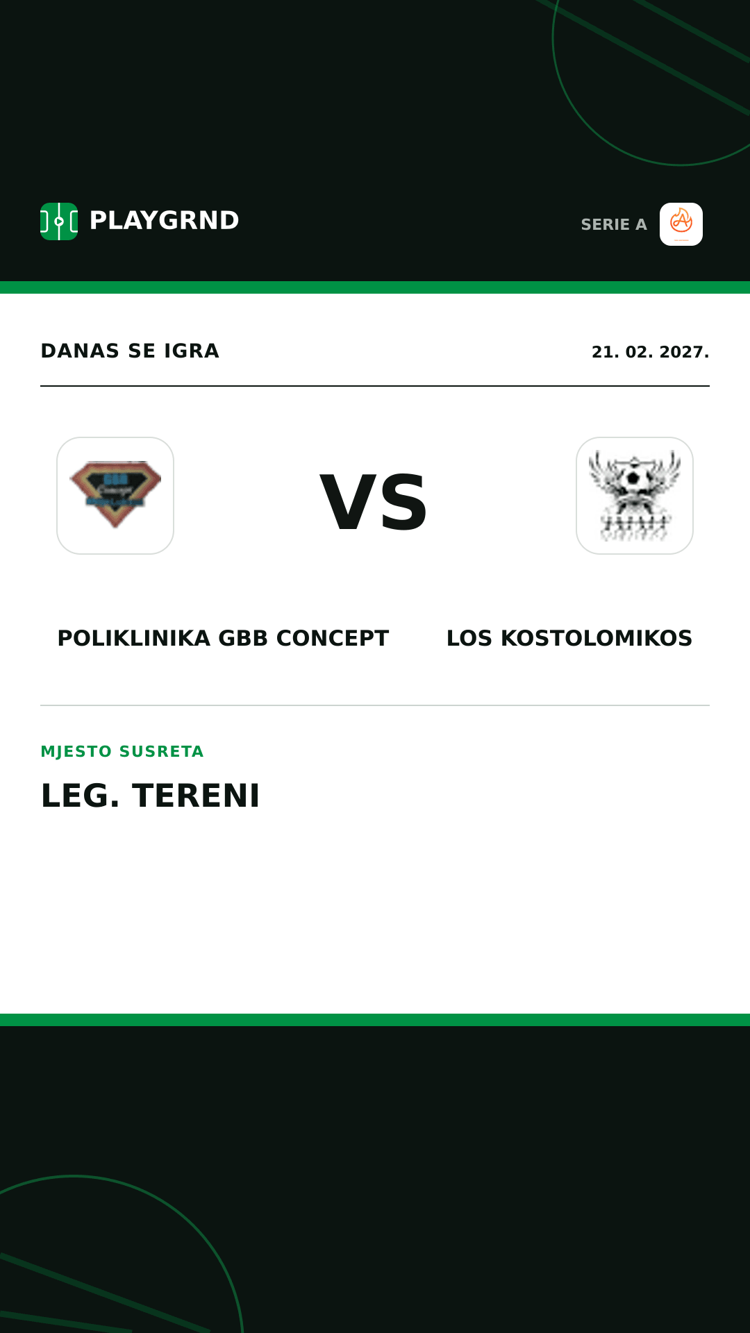 Instagram slika: Poliklinika Gbb Concept vs Los Kostolomikos