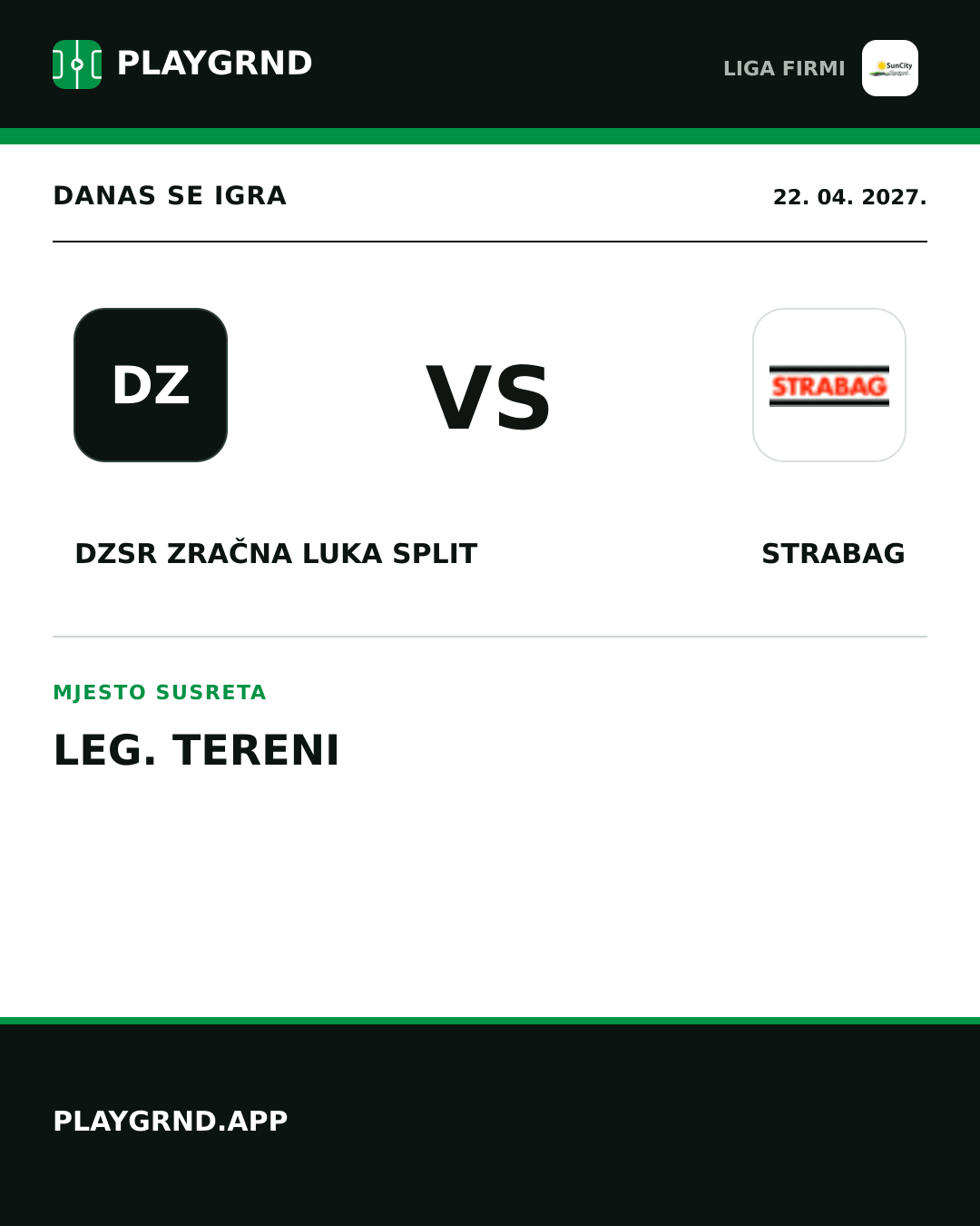Instagram slika: DZSR Zračna Luka Split vs Strabag