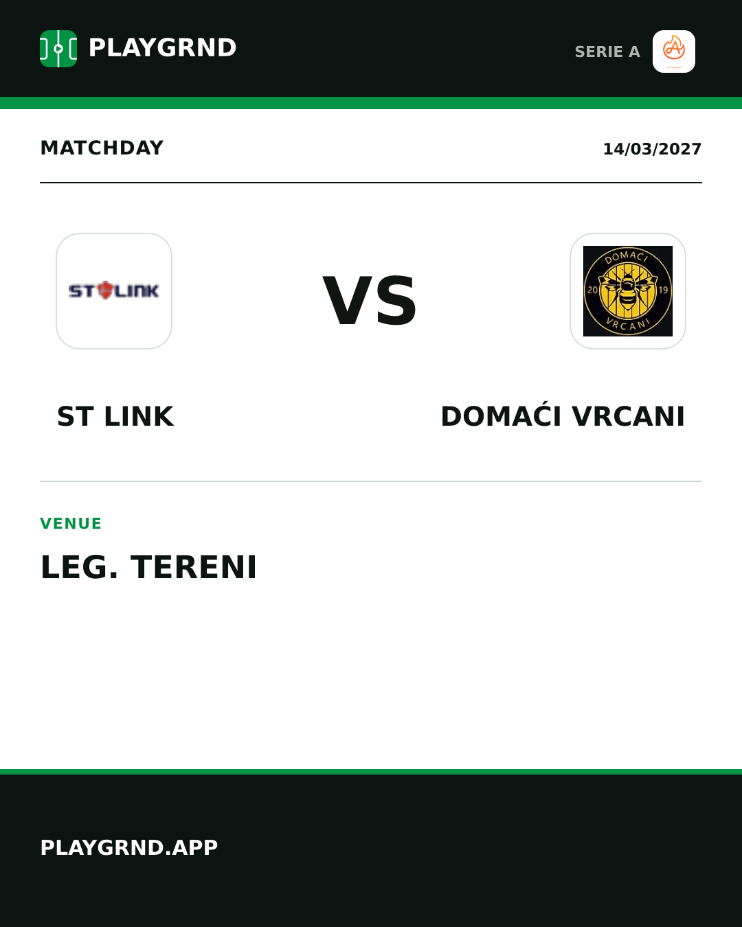 Instagram artwork: ST Link vs Domaći Vrcani