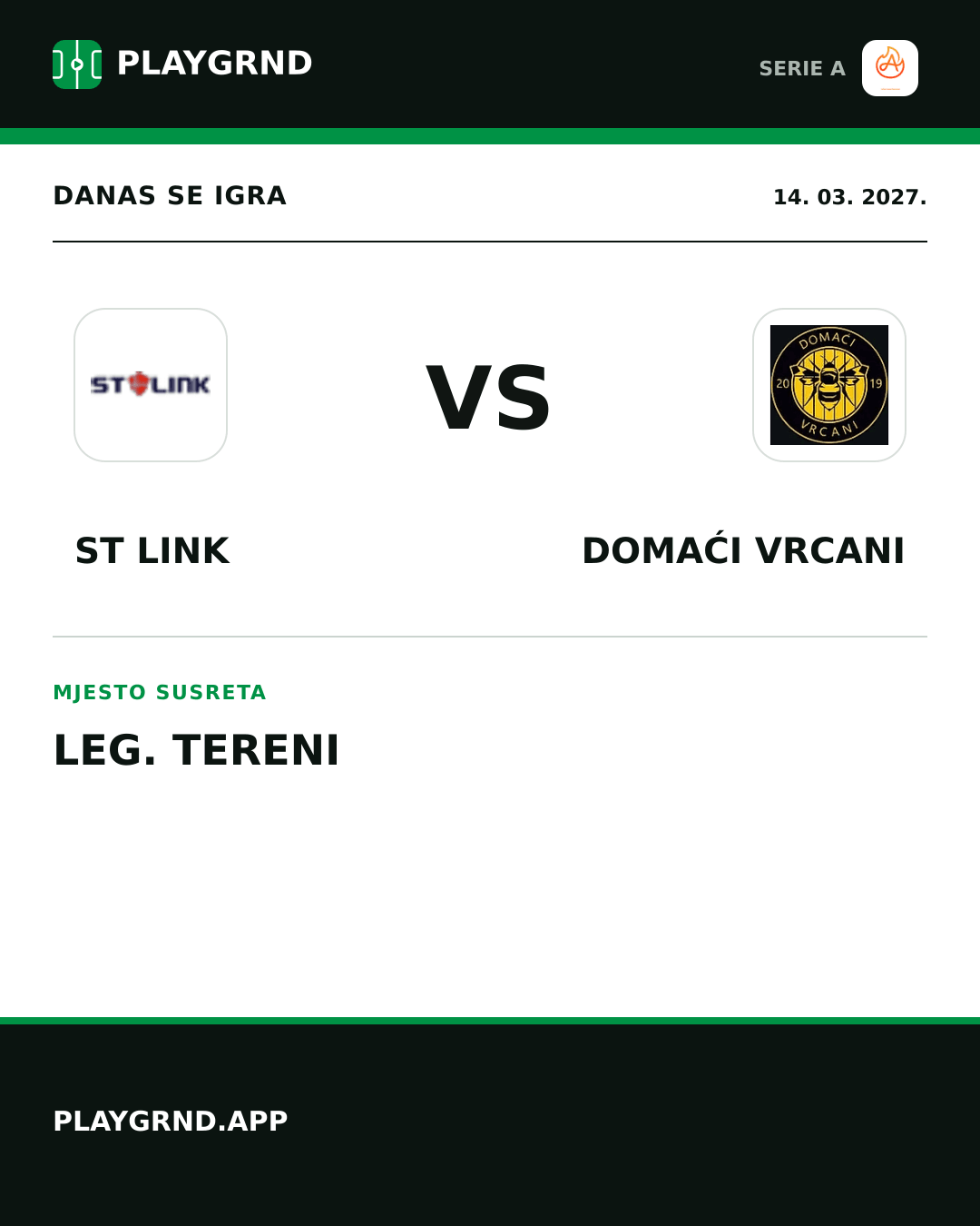 Instagram slika: ST Link vs Domaći Vrcani