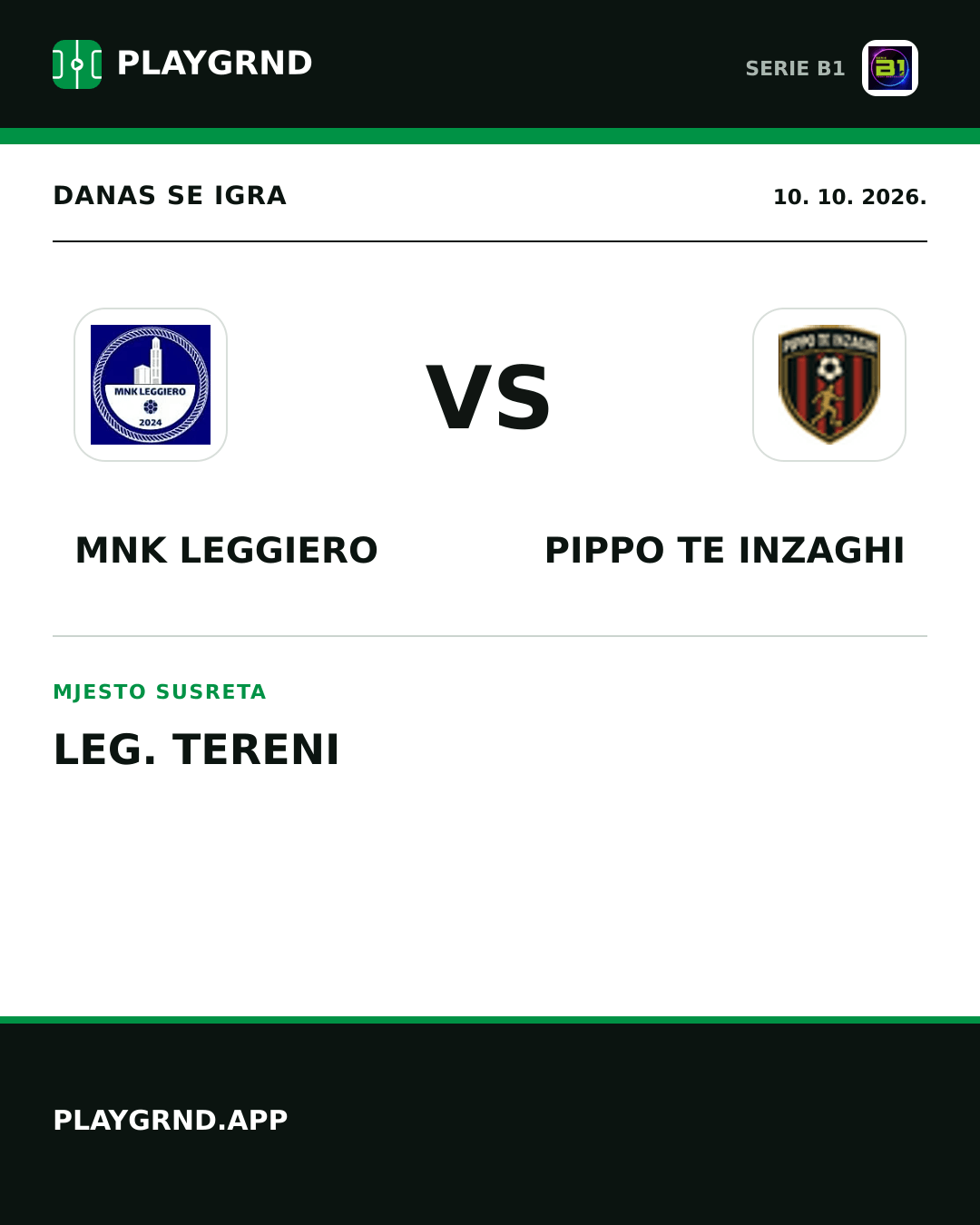 Instagram slika: MNK Leggiero vs Pippo TE Inzaghi