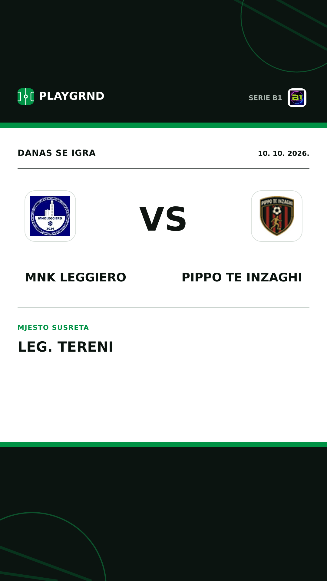 Instagram slika: MNK Leggiero vs Pippo TE Inzaghi