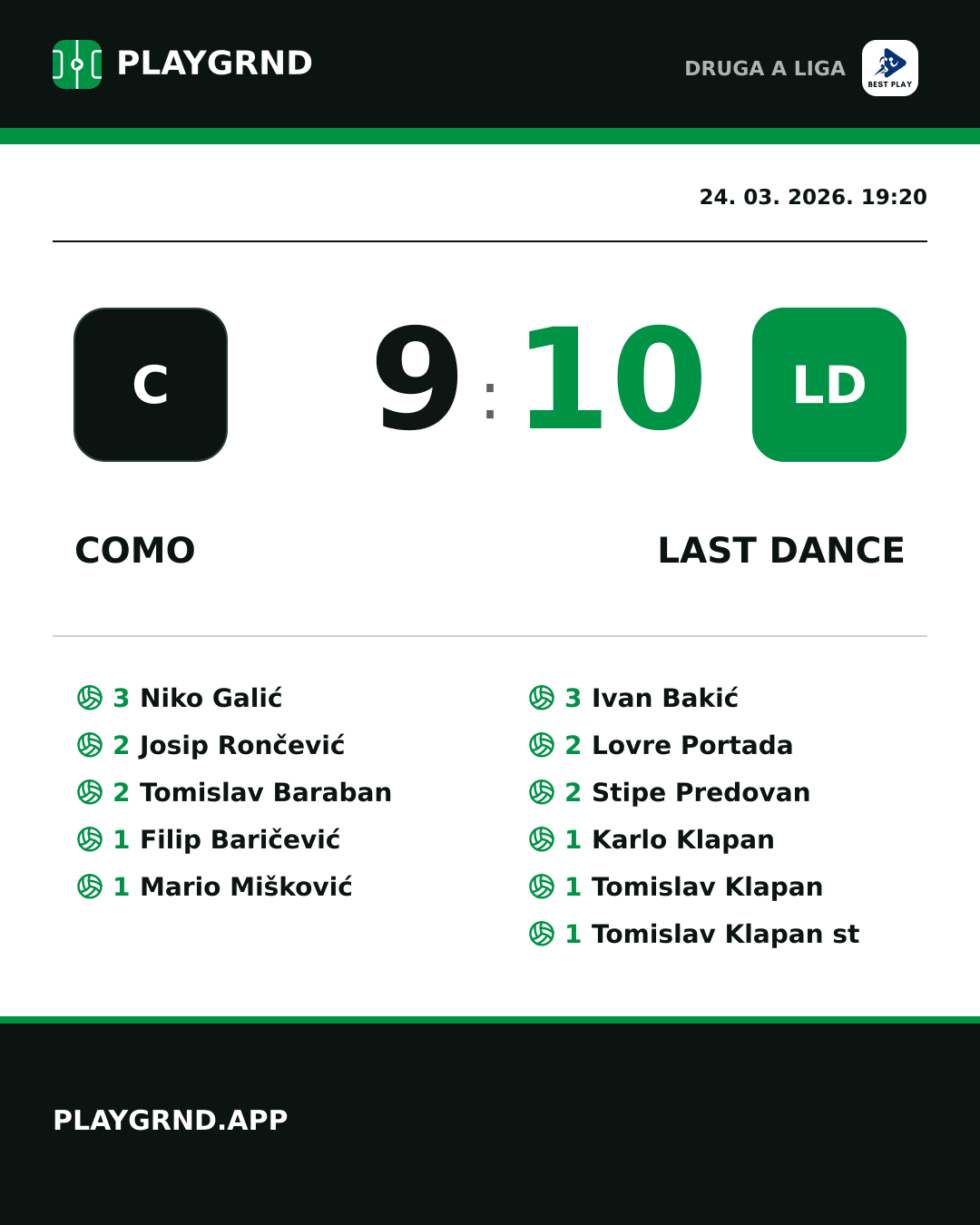 Instagram slika: Como 9:10 Last Dance