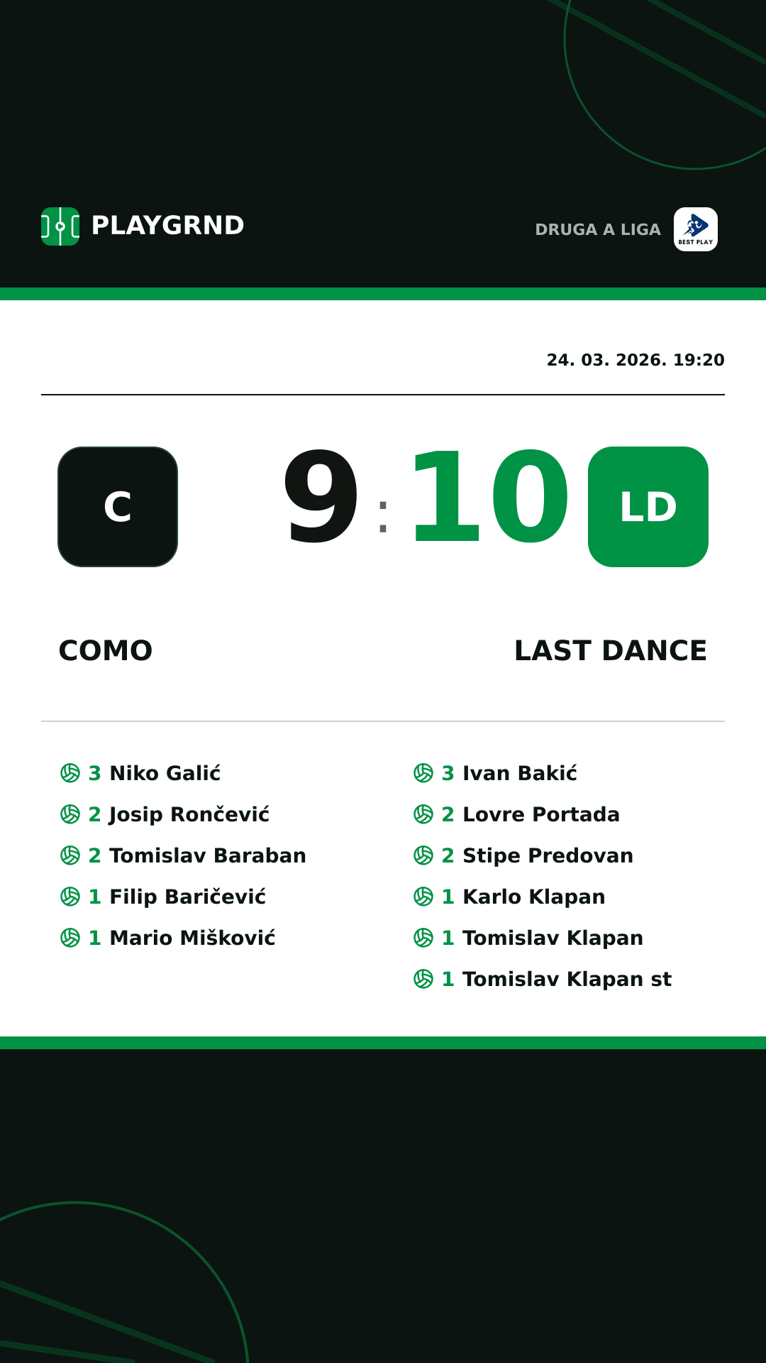 Instagram slika: Como 9:10 Last Dance