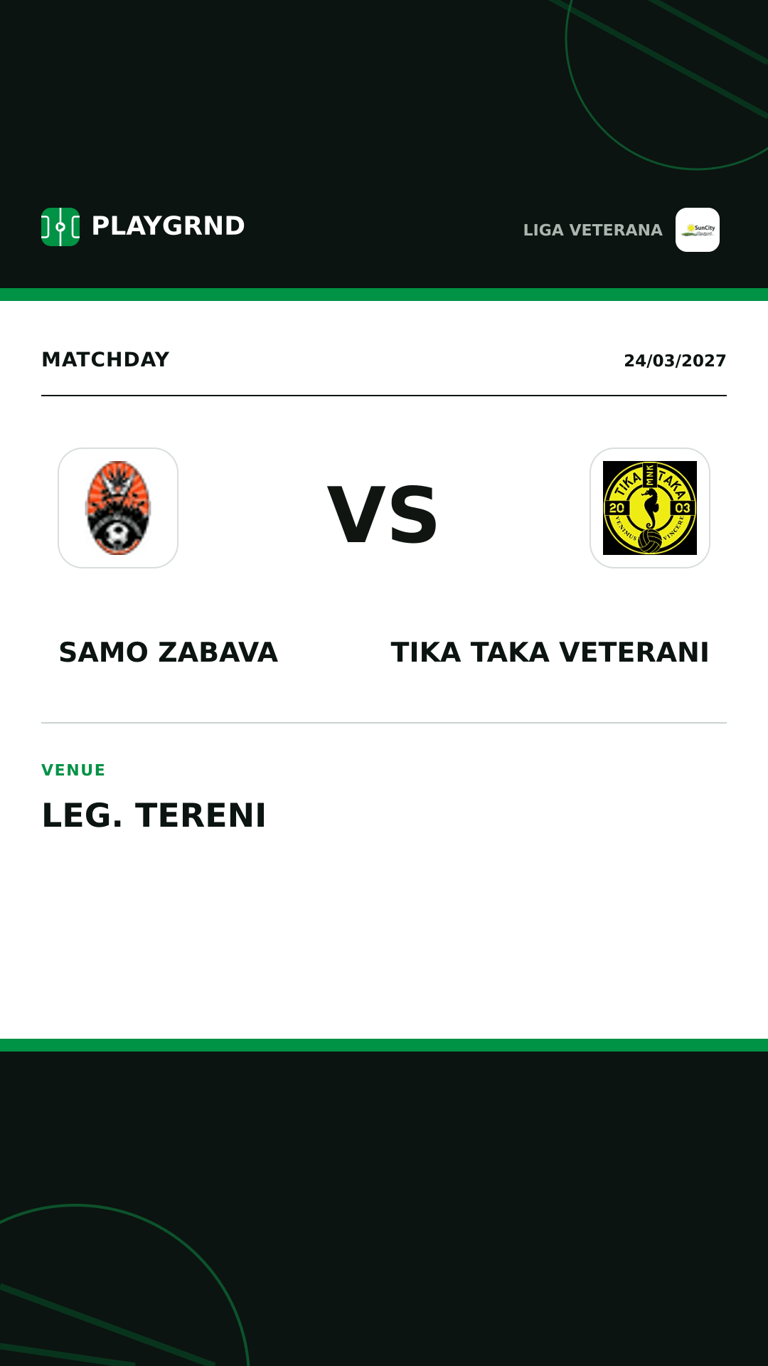 Instagram artwork: Samo Zabava vs Tika Taka Veterani
