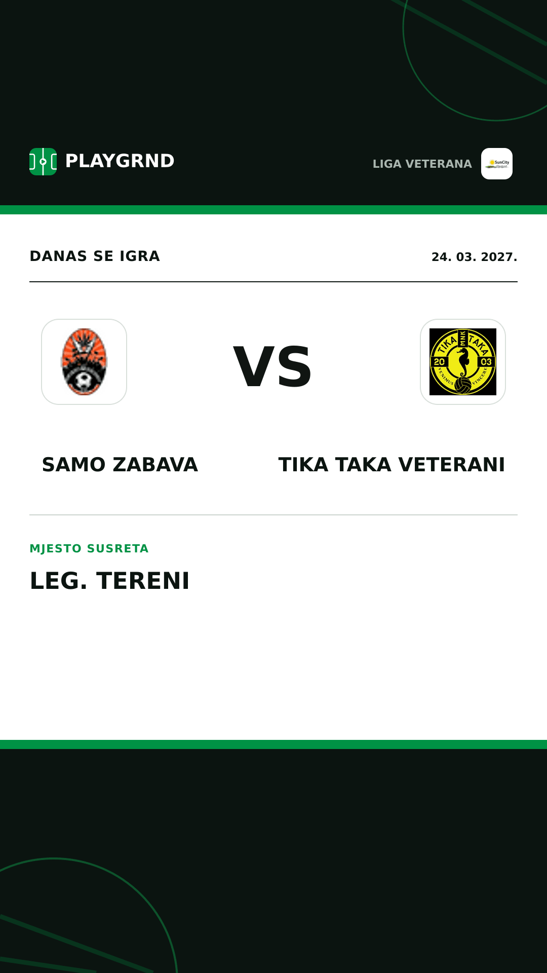 Instagram slika: Samo Zabava vs Tika Taka Veterani