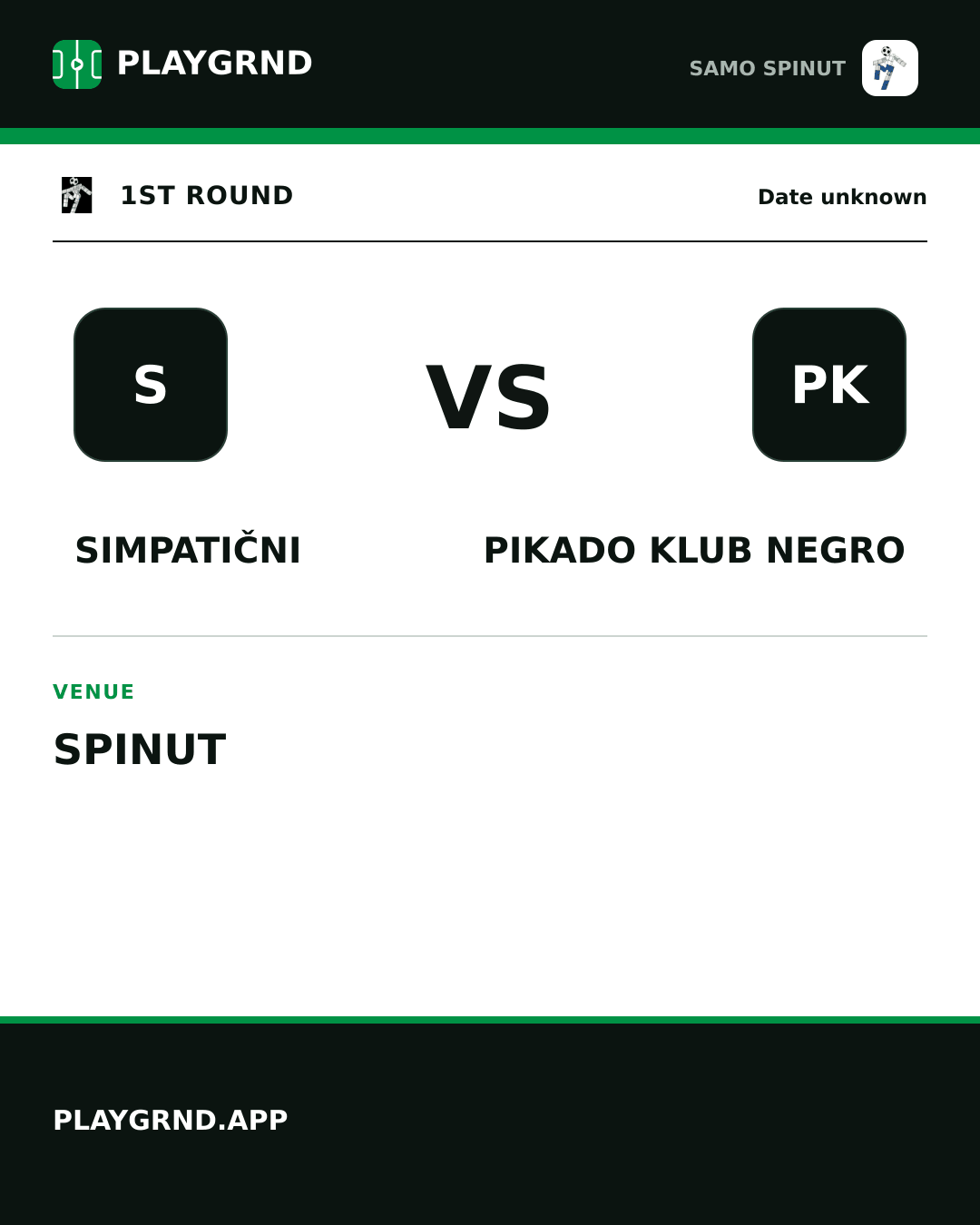 Instagram artwork: Simpatični vs Pikado Klub Negro
