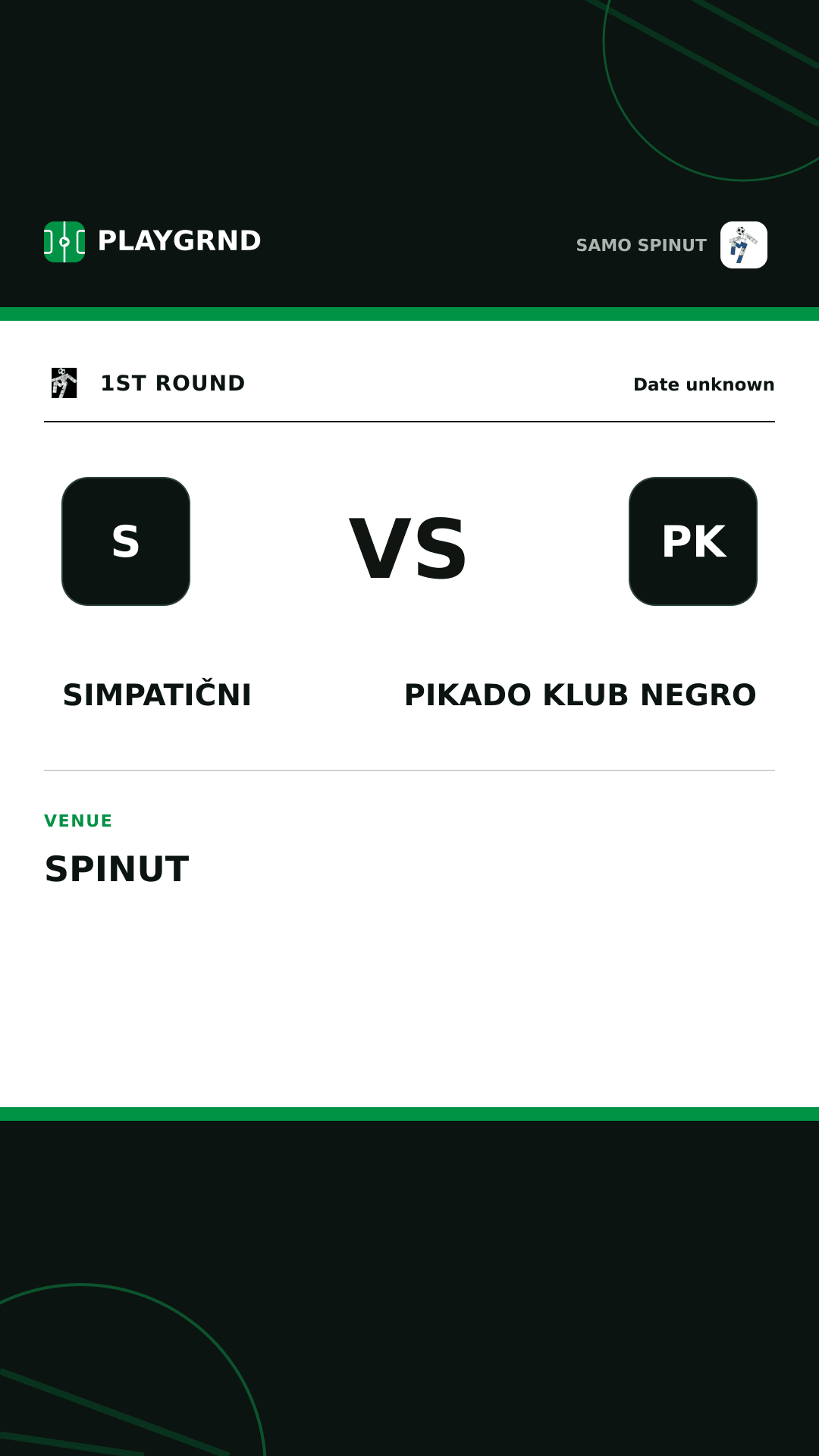 Instagram artwork: Simpatični vs Pikado Klub Negro