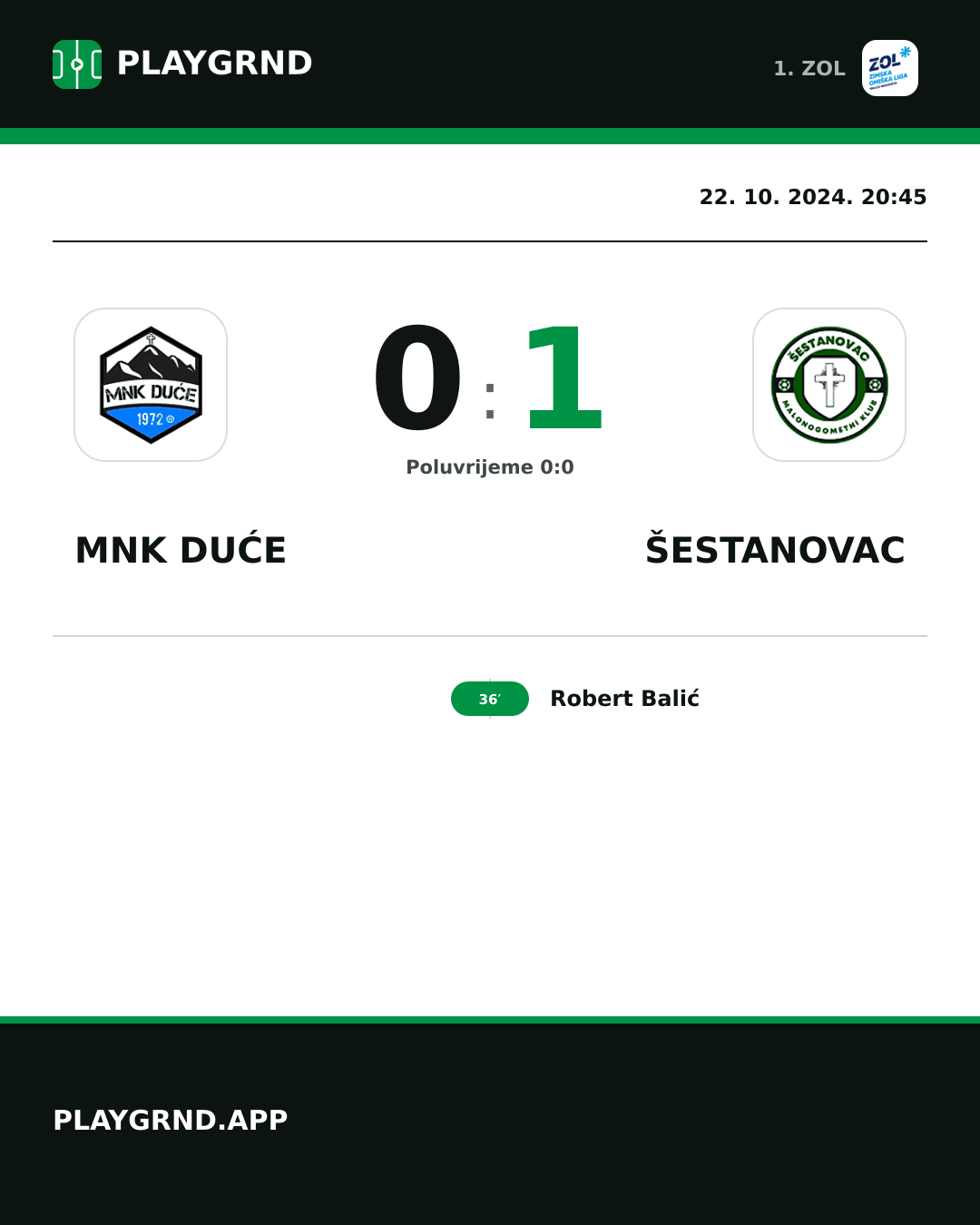 Instagram slika: MNK Duće 0:1 Šestanovac