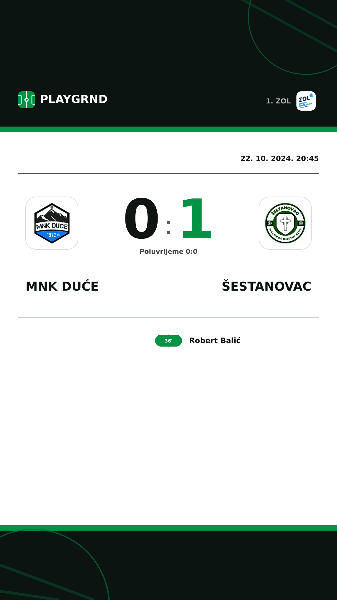 Instagram slika: MNK Duće 0:1 Šestanovac