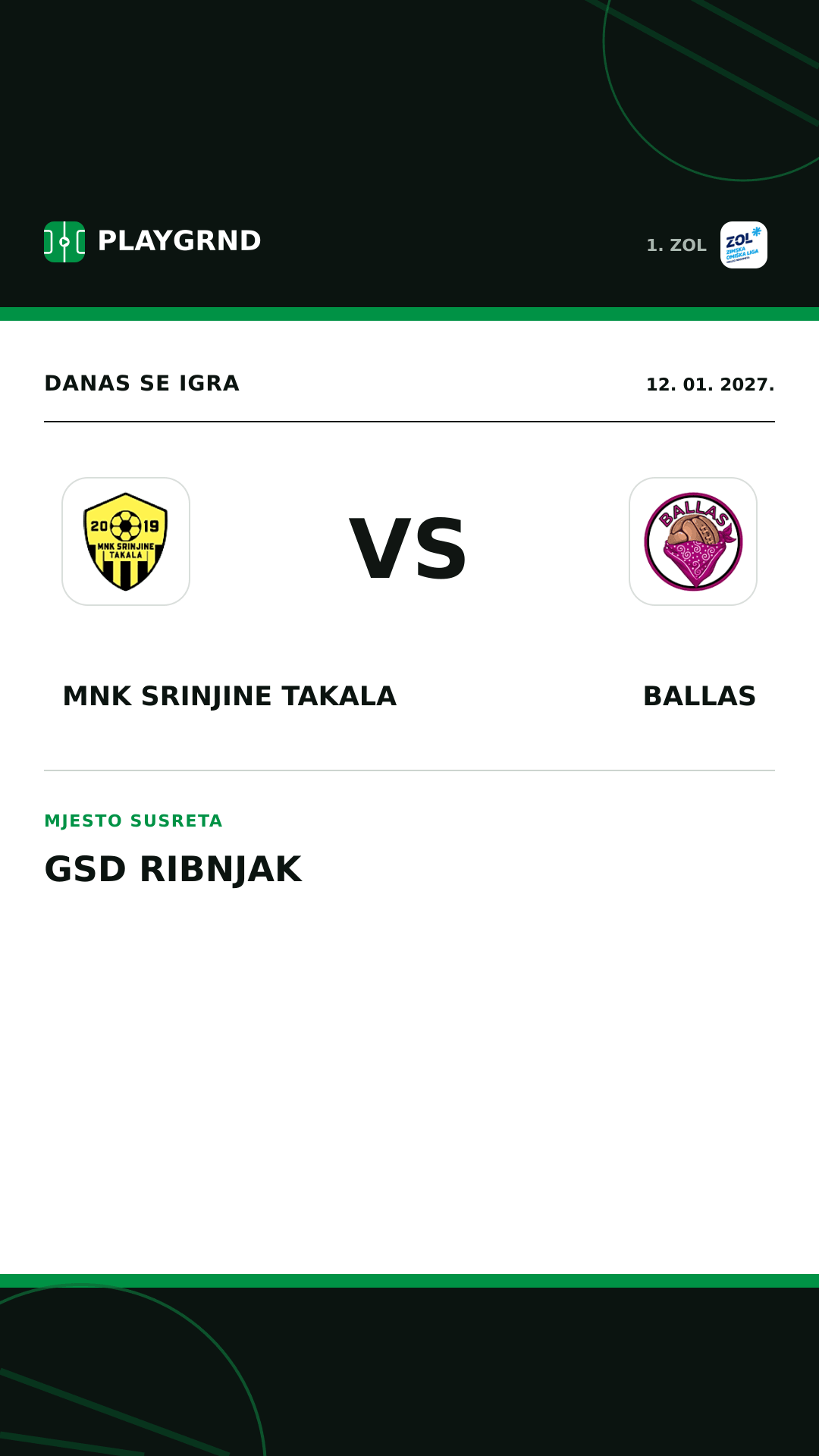 Instagram slika: MNK Srinjine Takala vs Ballas