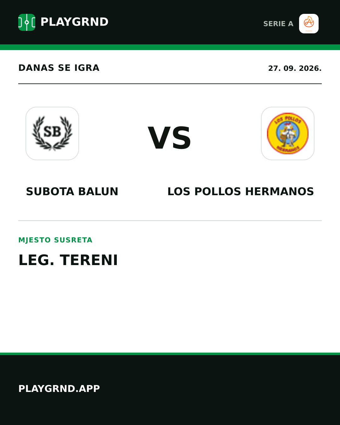 Instagram slika: Subota Balun vs Los Pollos Hermanos