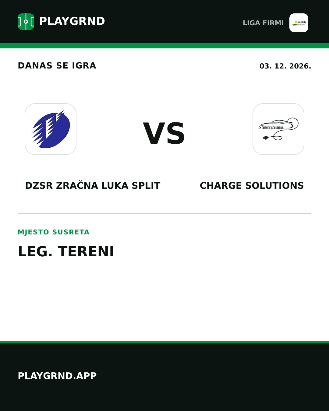 Instagram slika: DZSR Zračna Luka Split vs Charge Solutions