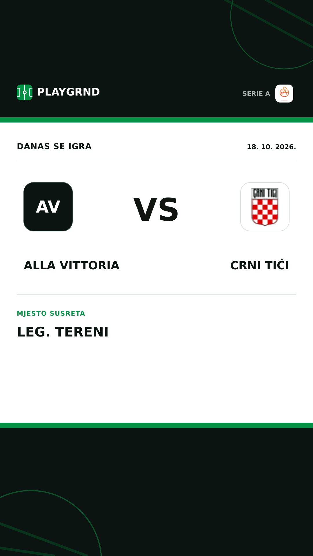 Instagram slika: Alla Vittoria vs Crni Tići