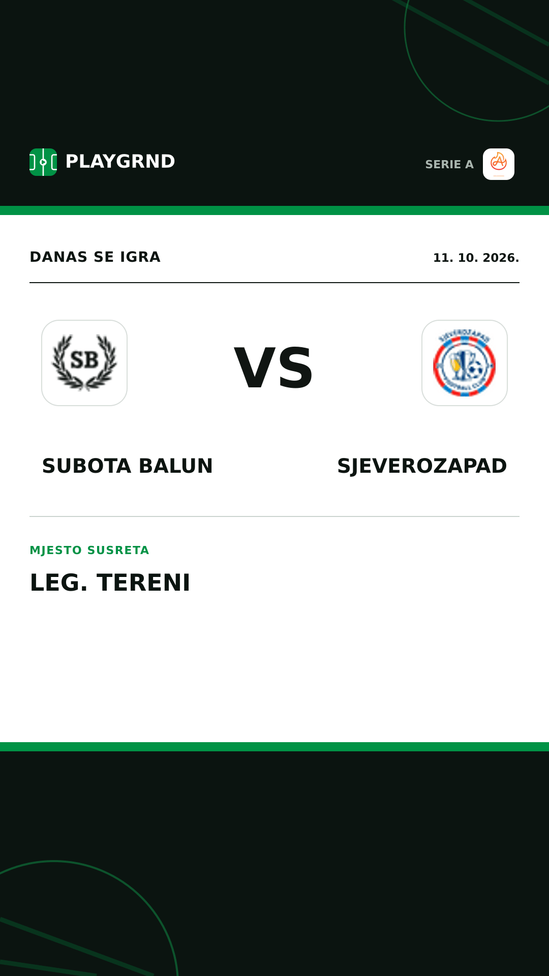 Instagram slika: Subota Balun vs Sjeverozapad