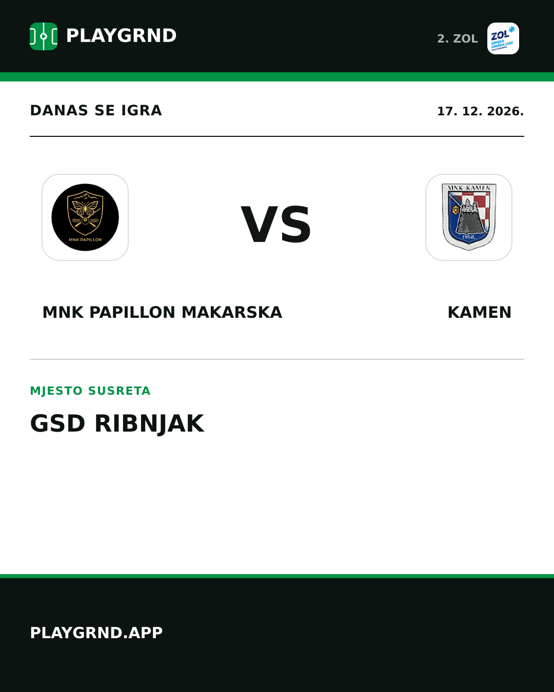 Instagram slika: MNK Papillon Makarska vs Kamen