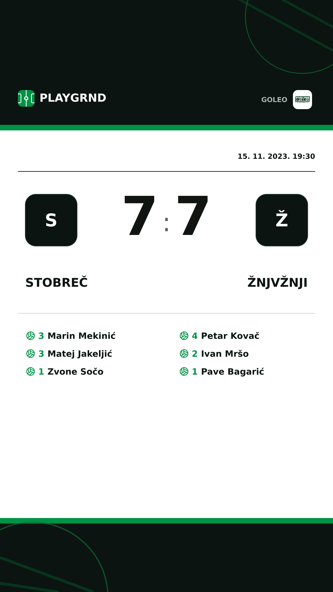 Instagram slika: Stobreč 7:7 Žnjvžnji