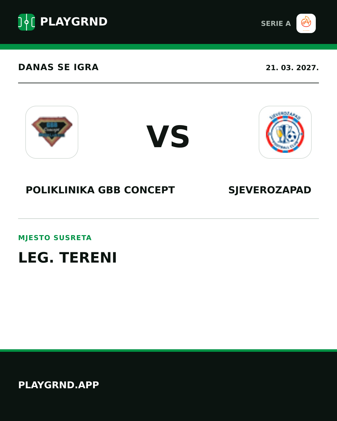 Instagram slika: Poliklinika Gbb Concept vs Sjeverozapad