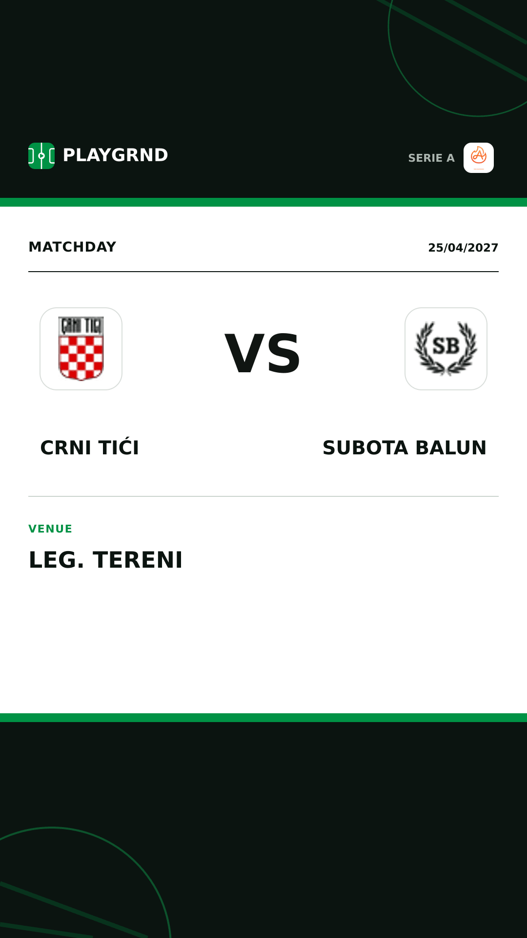 Instagram artwork: Crni Tići vs Subota Balun