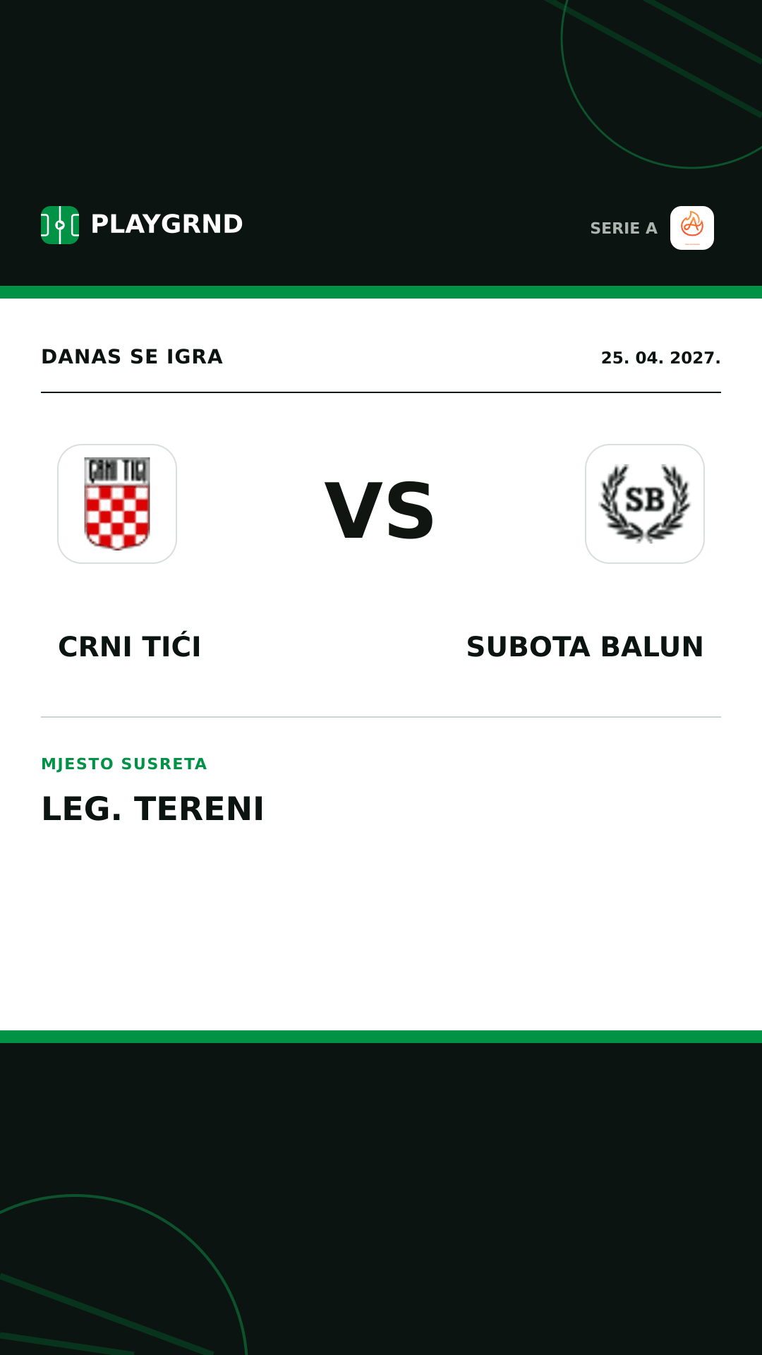 Instagram slika: Crni Tići vs Subota Balun