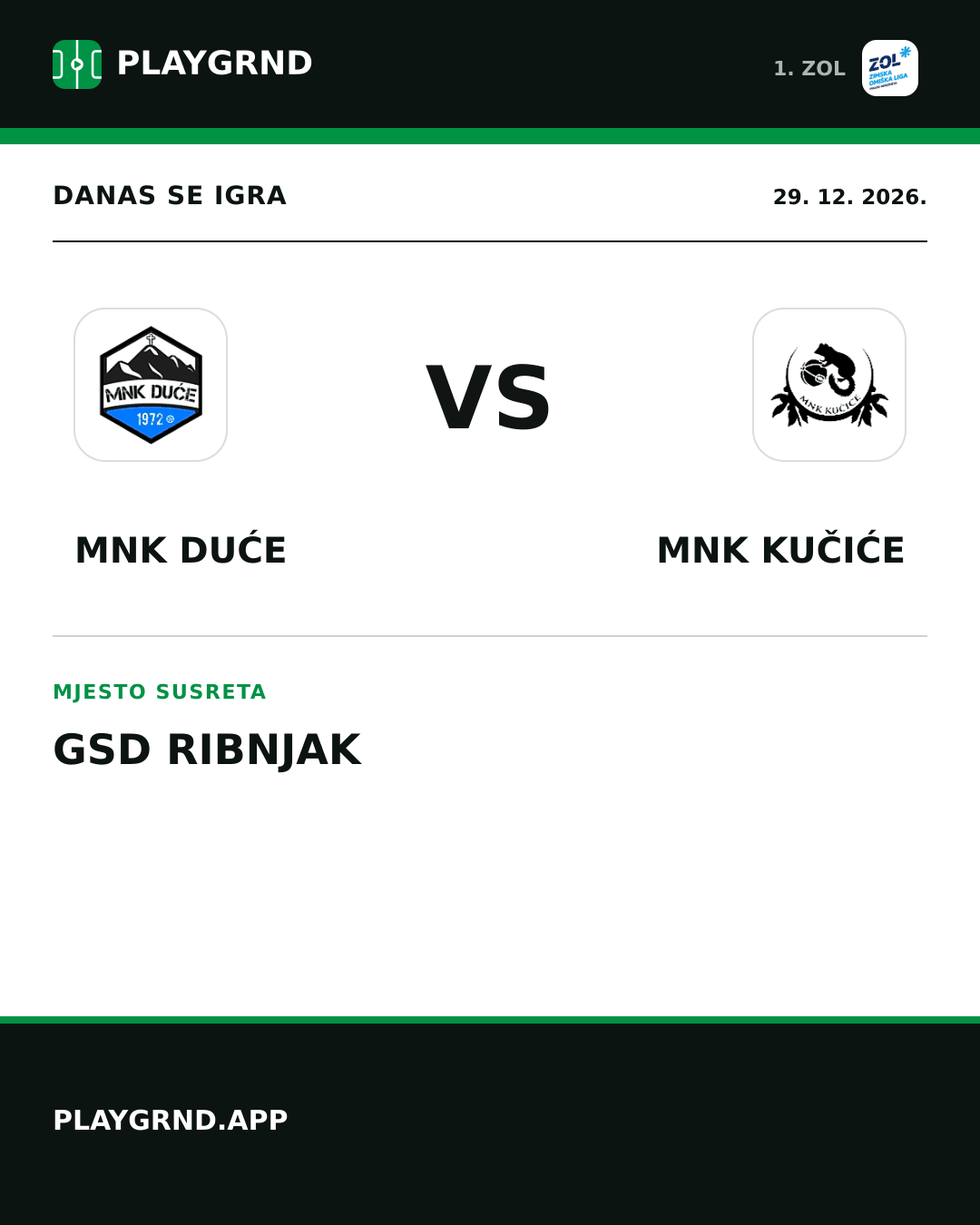 Instagram slika: MNK Duće vs MNK Kučiće