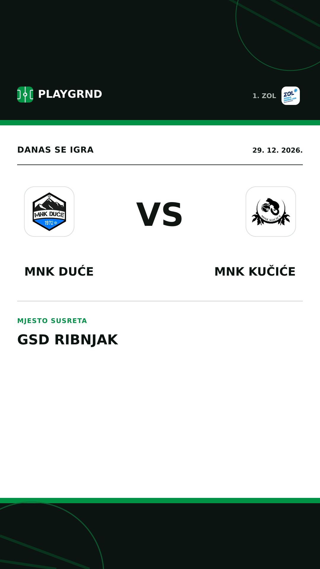 Instagram slika: MNK Duće vs MNK Kučiće