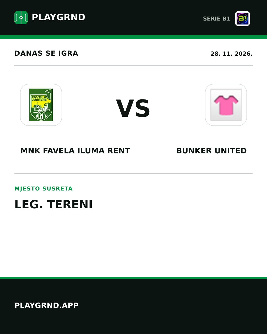 Instagram slika: MNK Favela Iluma Rent vs Bunker United