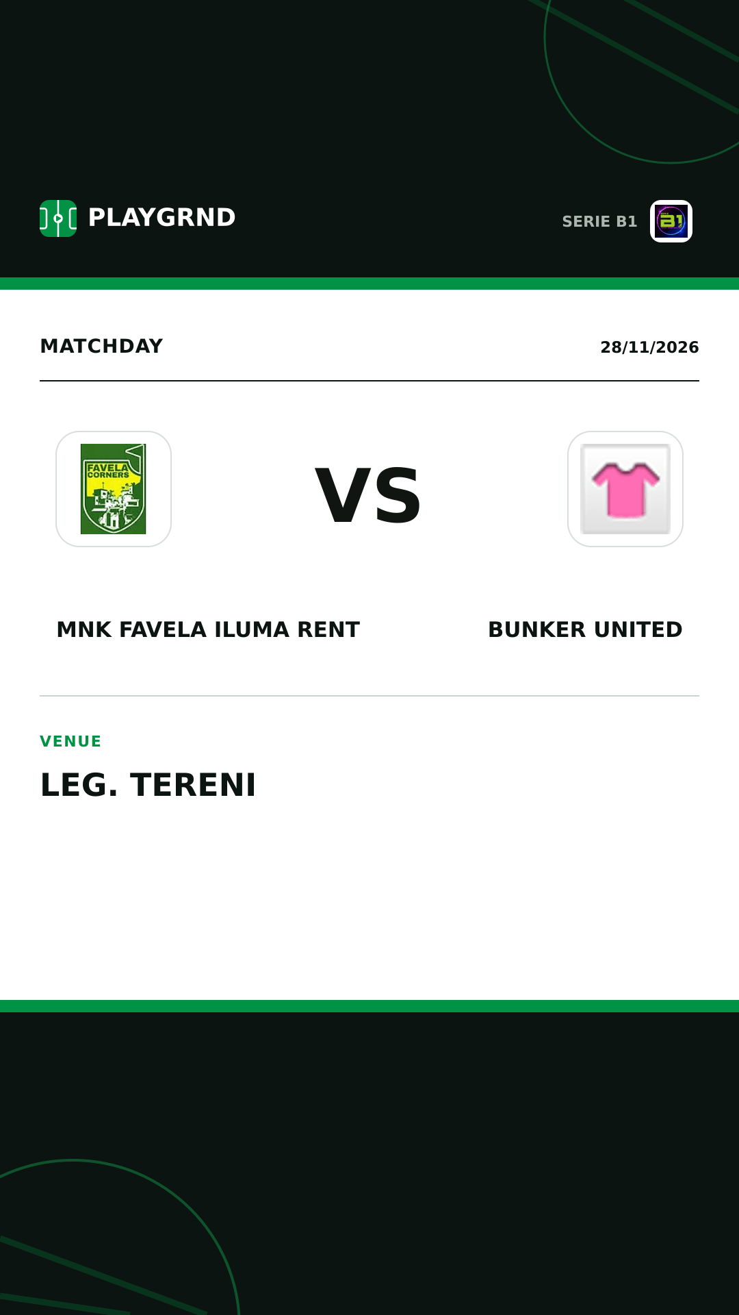 Instagram artwork: MNK Favela Iluma Rent vs Bunker United