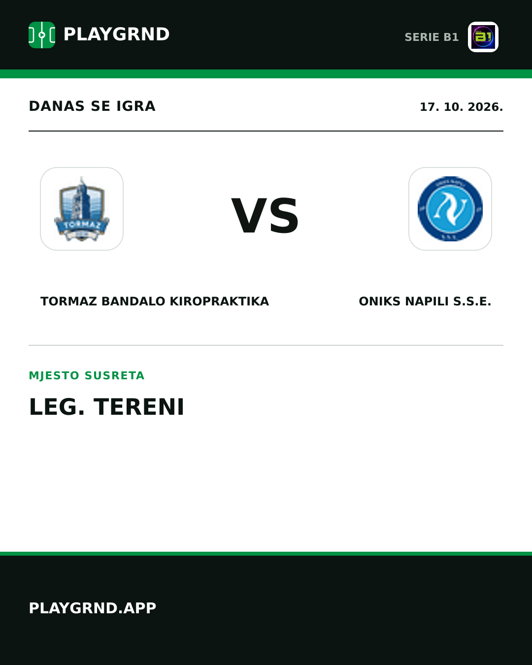 Instagram slika: Tormaz Bandalo Kiropraktika vs Oniks Napili S.S.E.