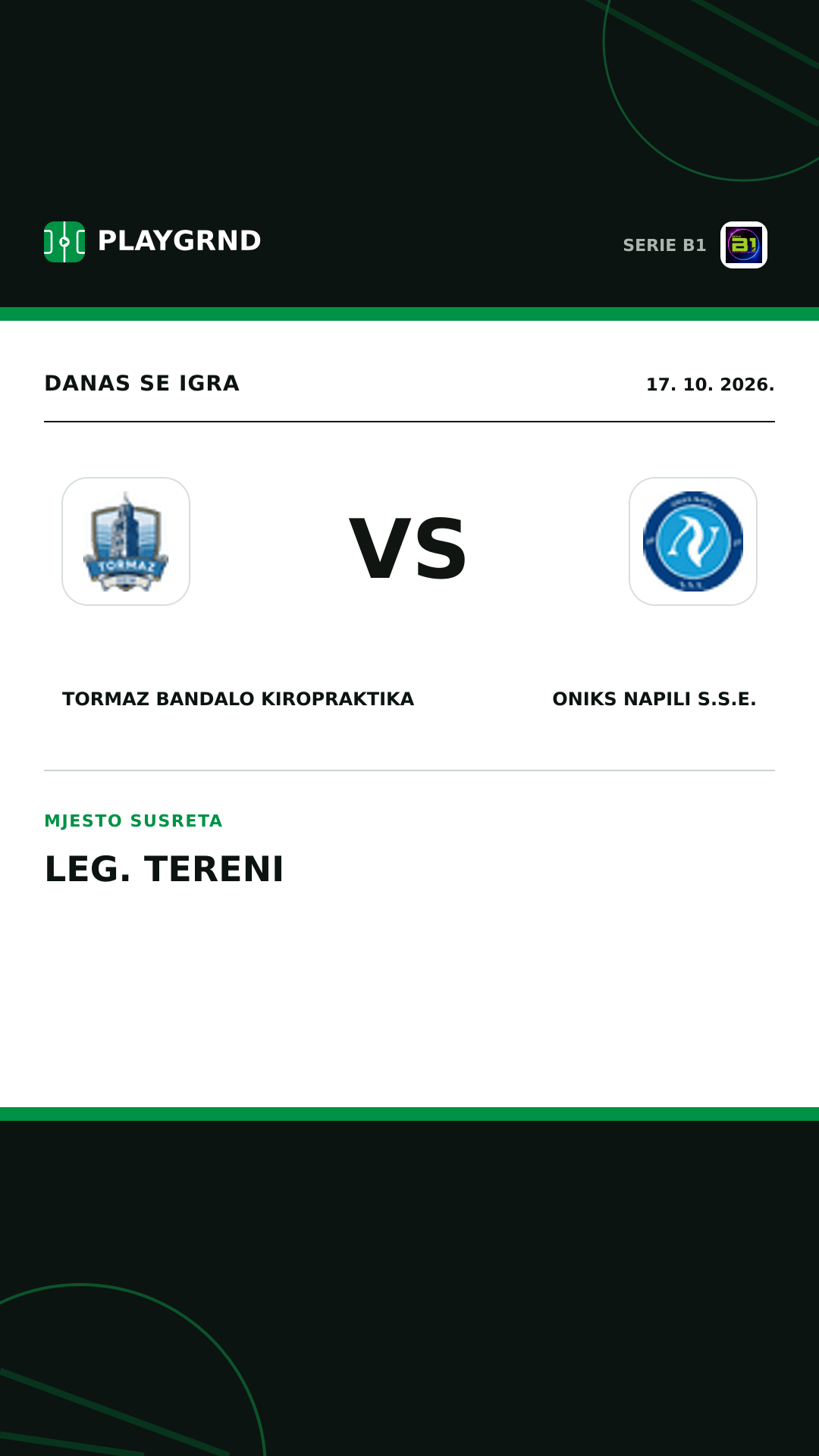 Instagram slika: Tormaz Bandalo Kiropraktika vs Oniks Napili S.S.E.