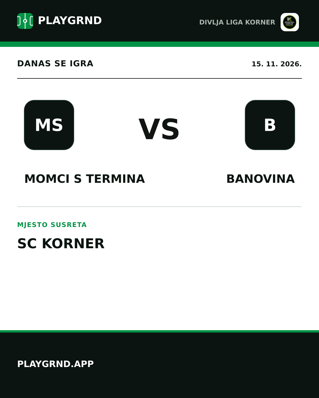 Instagram slika: Momci s termina vs Banovina