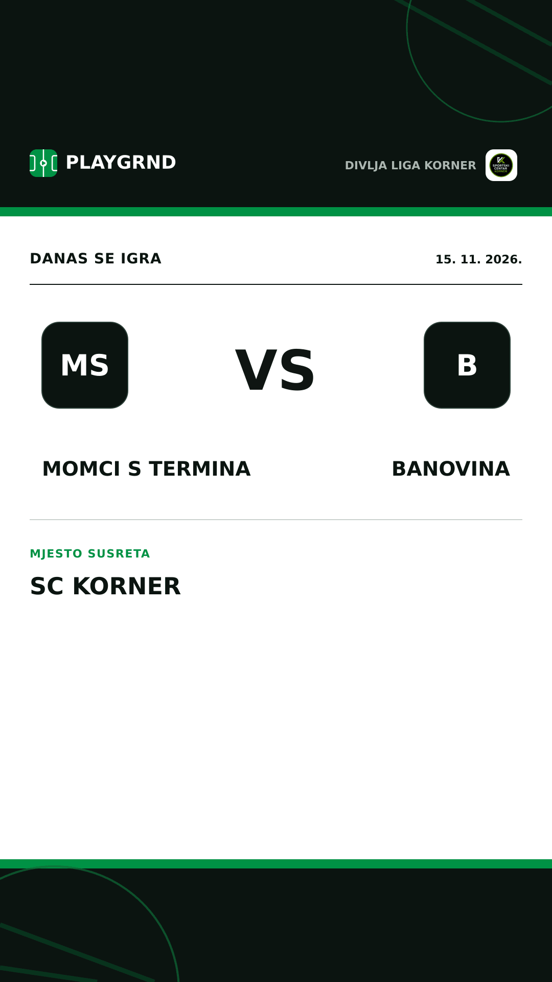 Instagram slika: Momci s termina vs Banovina