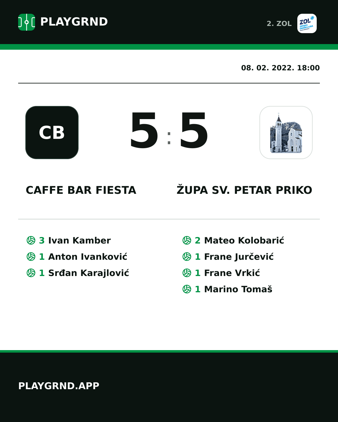 Instagram slika: Caffe bar Fiesta 5:5 Župa Sv. Petar Priko